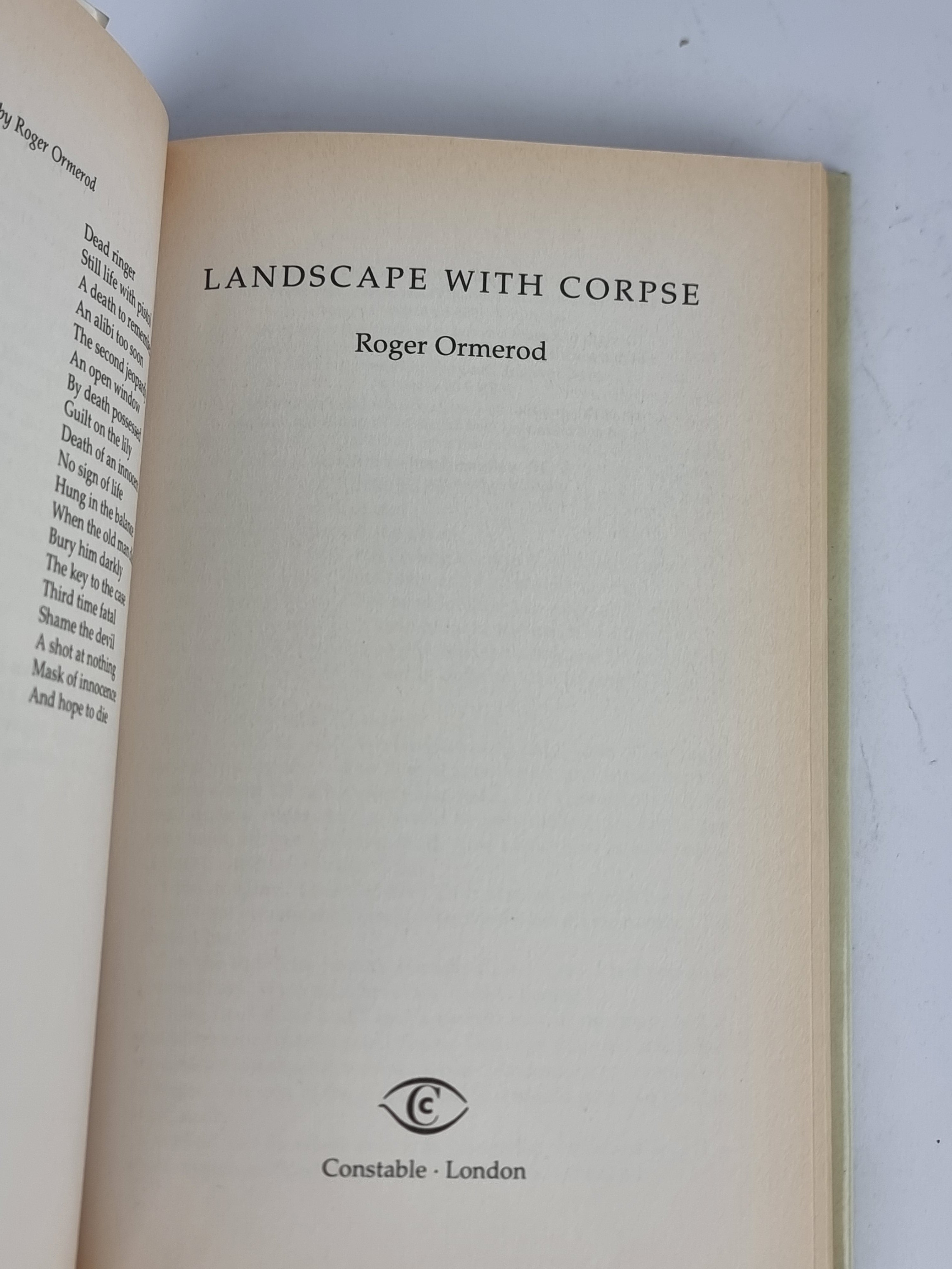 Landscape with Corpse, Roger Ormerod — 1st Edition