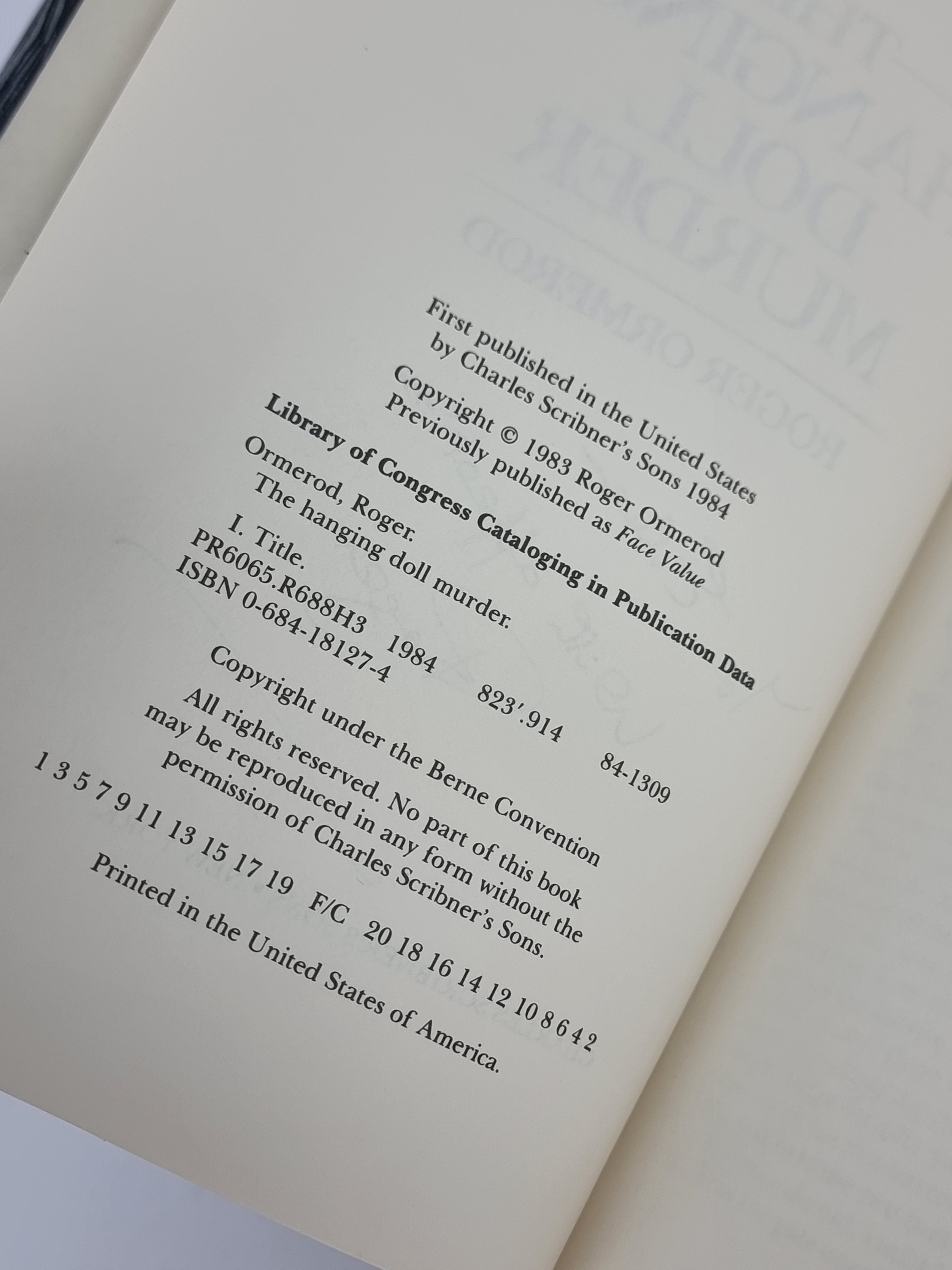 The Hanging Doll Murder, Roger Ormerod — 1st Edition, Signed & Inscribed