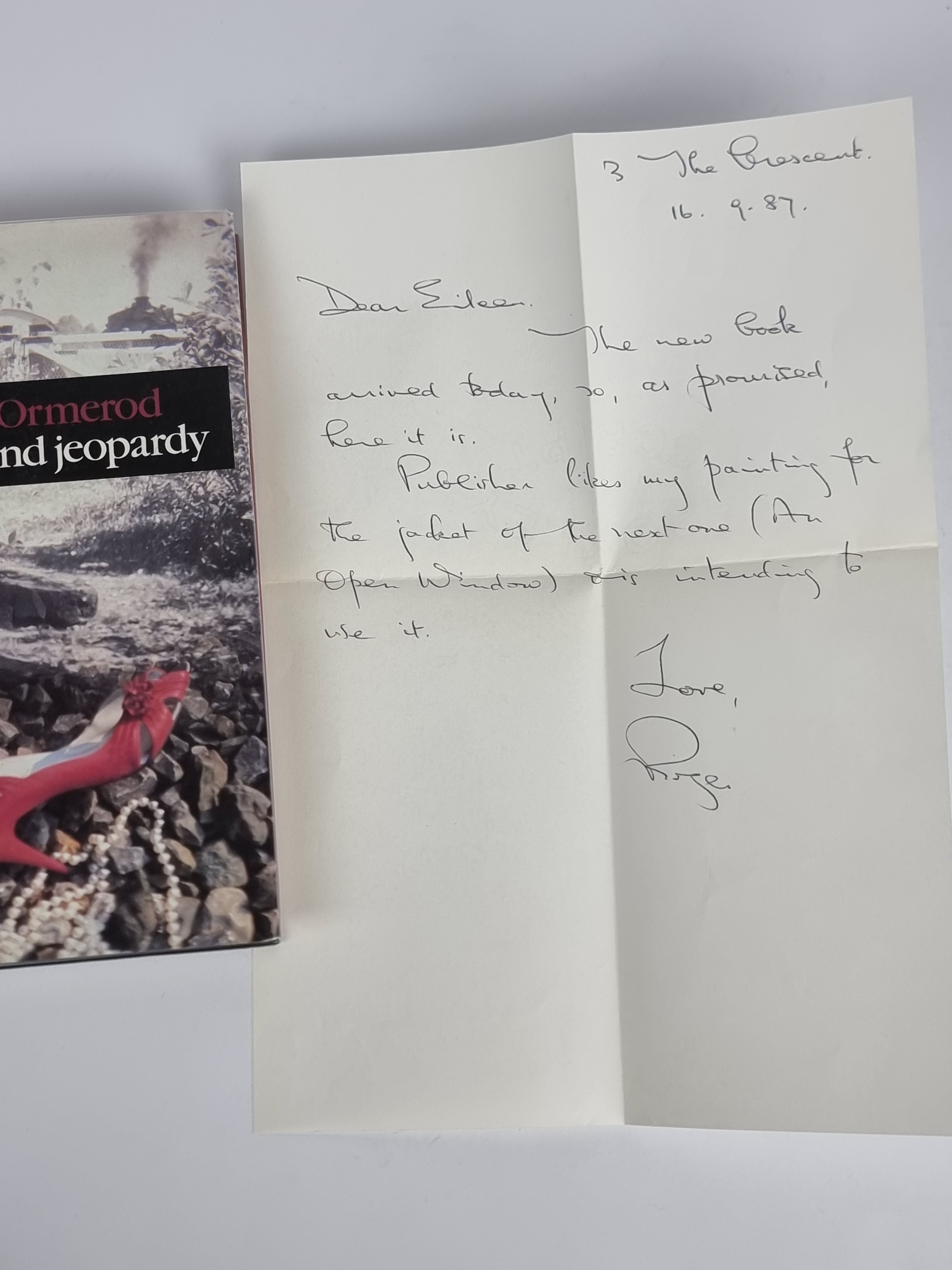 The Second Jeopardy, Roger Ormerod — 1st Edition, Signed & Inscribed, with Letter