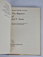 The Rapture of Lol V. Stein, Marguerite Duras — 1st UK Edition