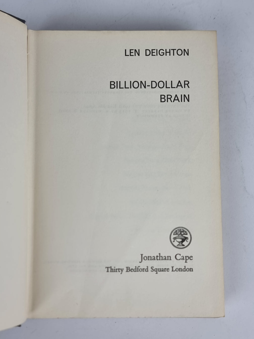 Billion Dollar Brain, Len Deighton — 1st Edition/Printing