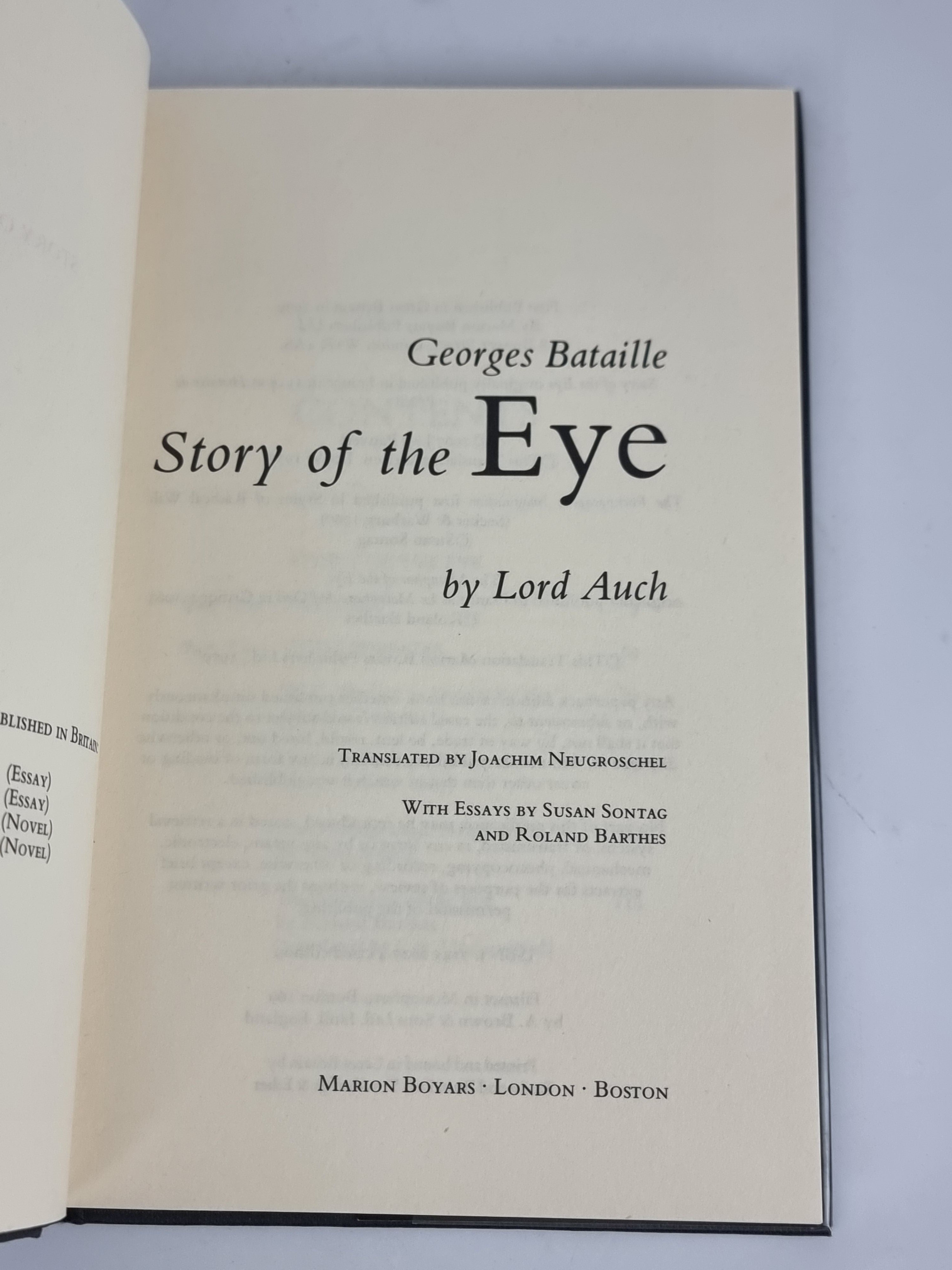 Story of the Eye, Georges Bataille — 1st English Edition