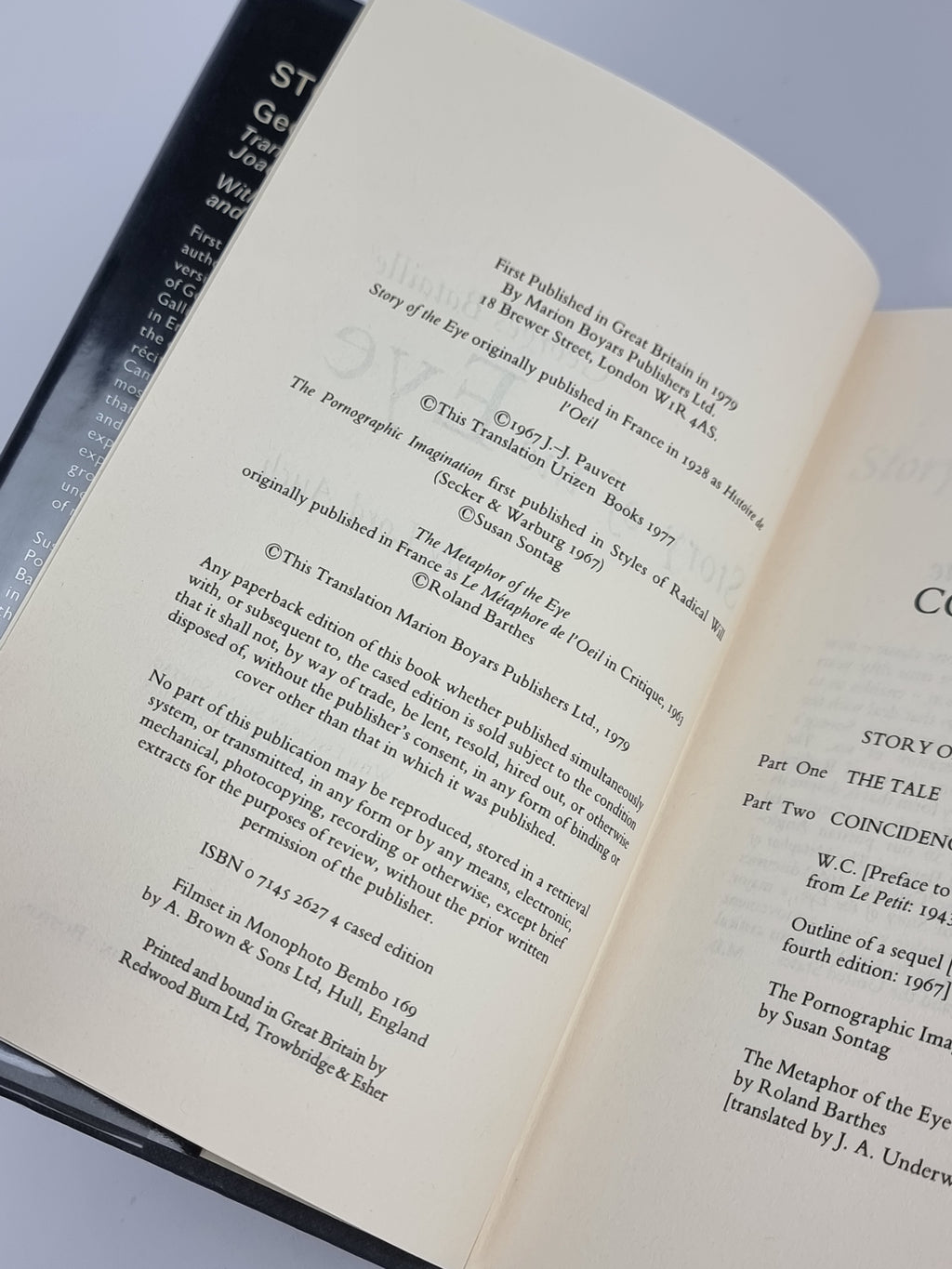 Story of the Eye, Georges Bataille — 1st English Edition