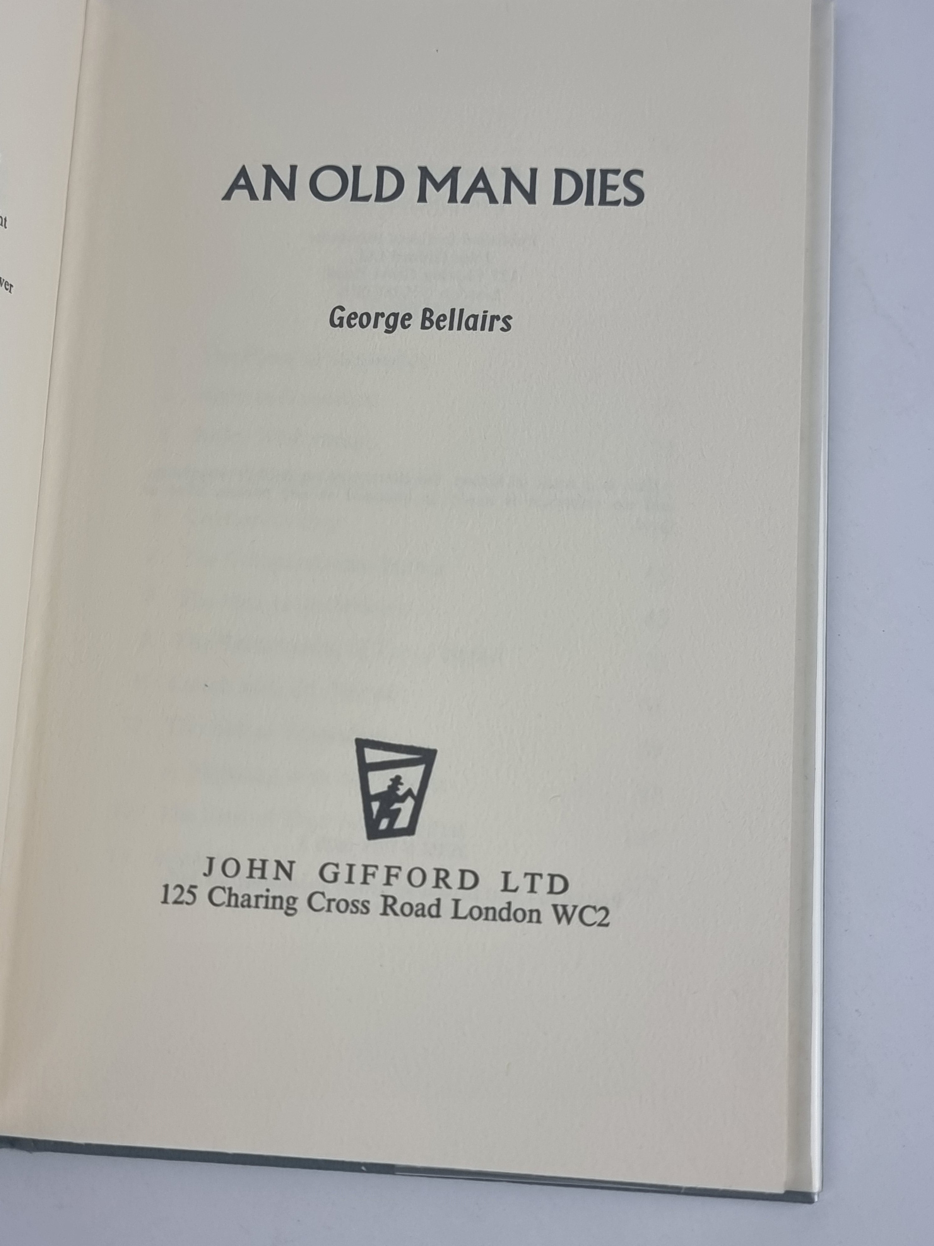 An Old Man Dies, George Bellairs — 1st Edition
