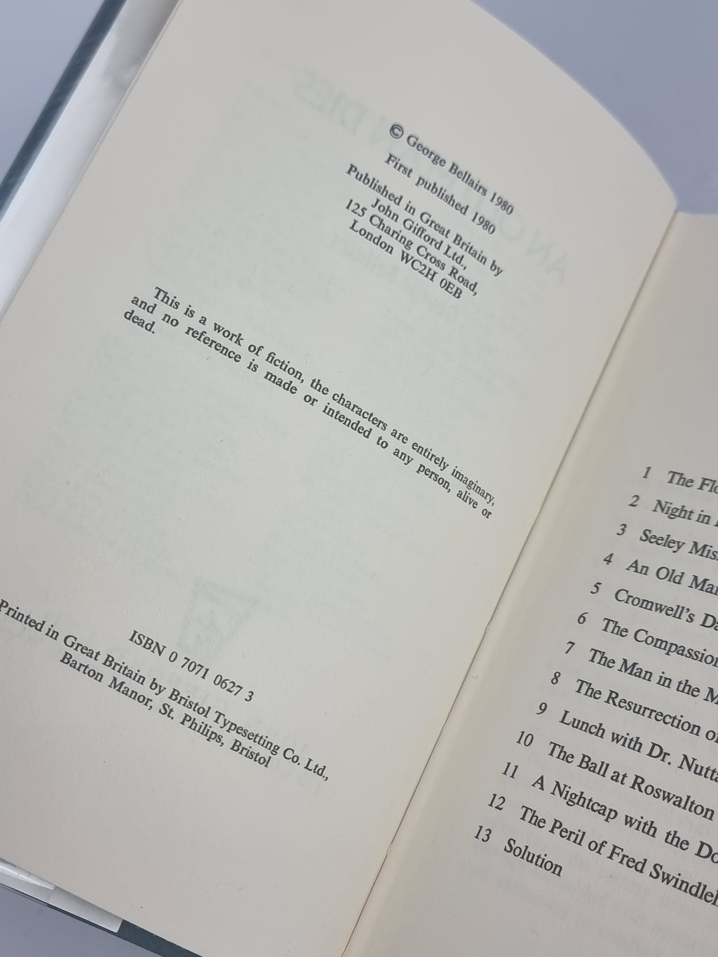 An Old Man Dies, George Bellairs — 1st Edition