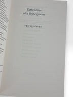 Difficulties of a Bridegroom, Ted Hughes — Uncorrected Proof