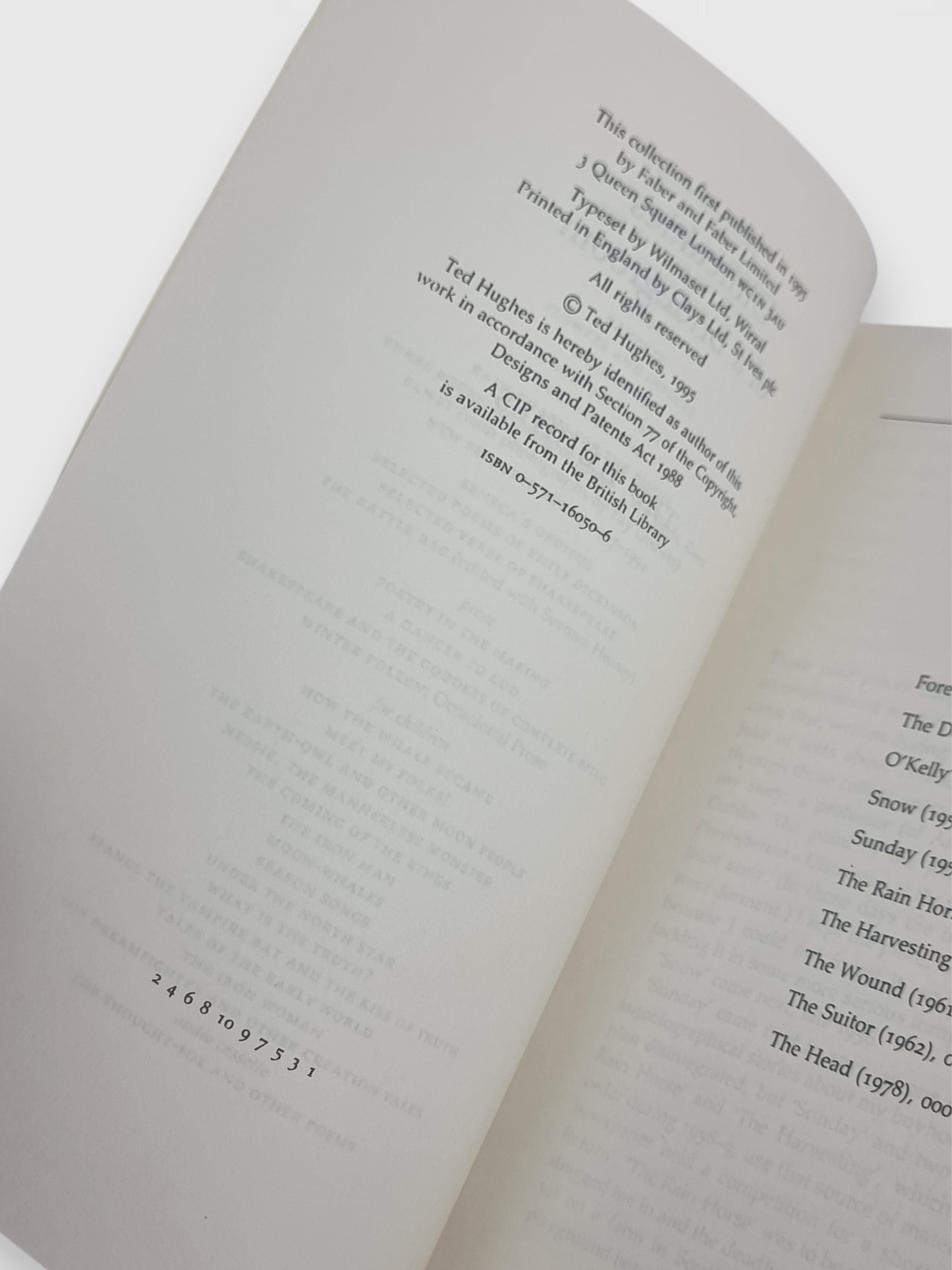 Difficulties of a Bridegroom, Ted Hughes — Uncorrected Proof