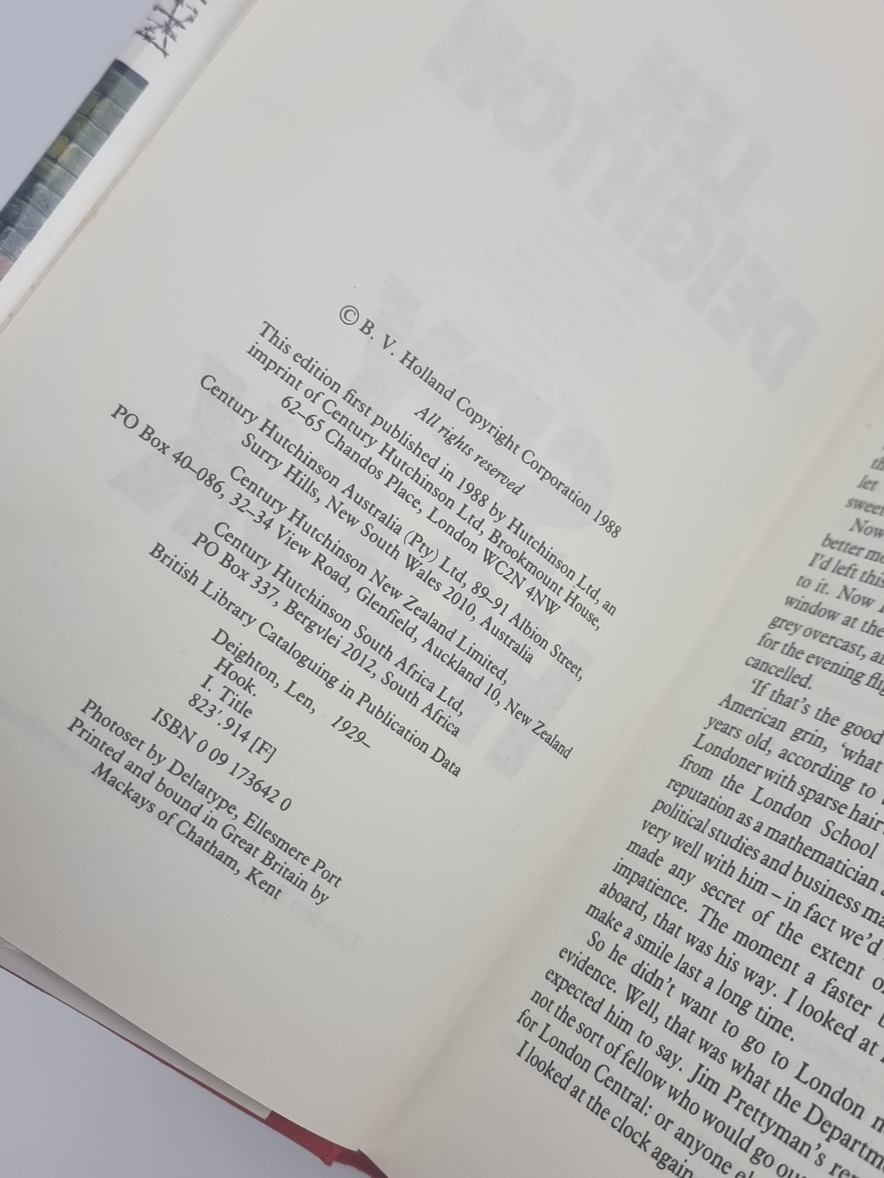 Spy Hook, Len Deighton — 1st Edition