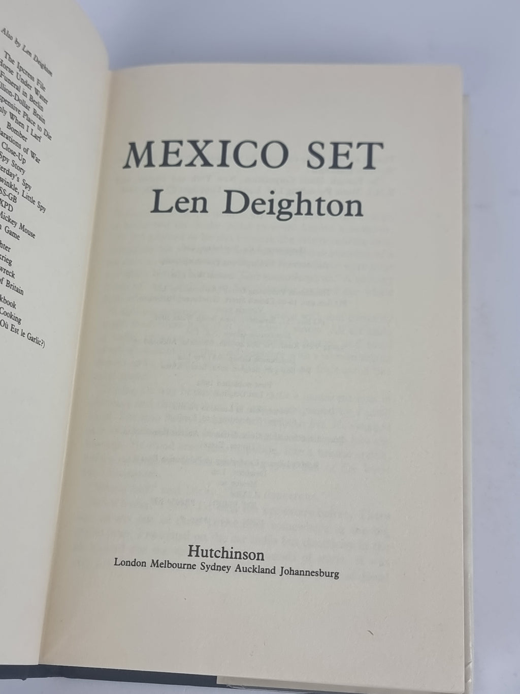 Mexico Set, Len Deighton — 1st Edition