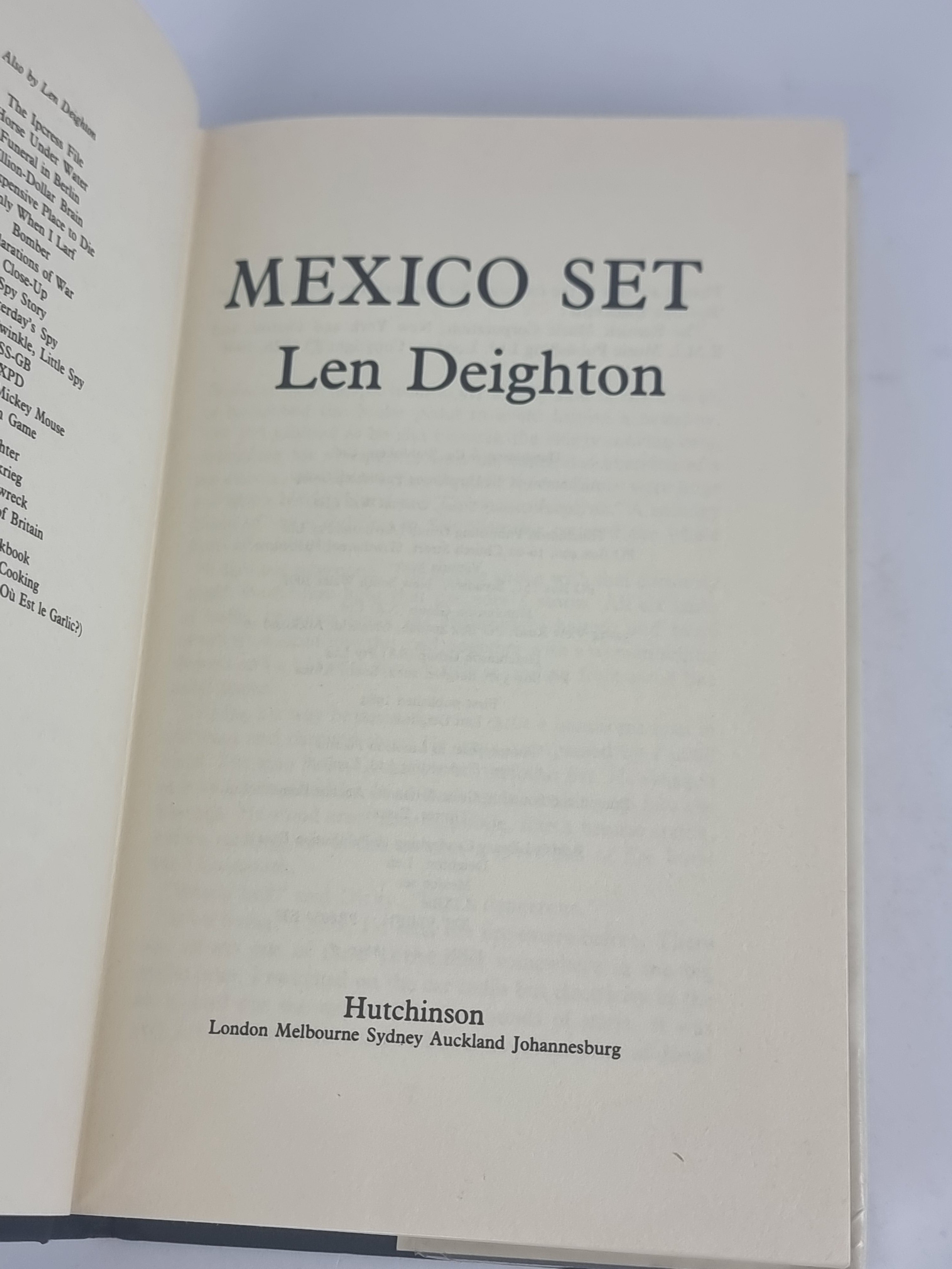 Mexico Set, Len Deighton — 1st Edition
