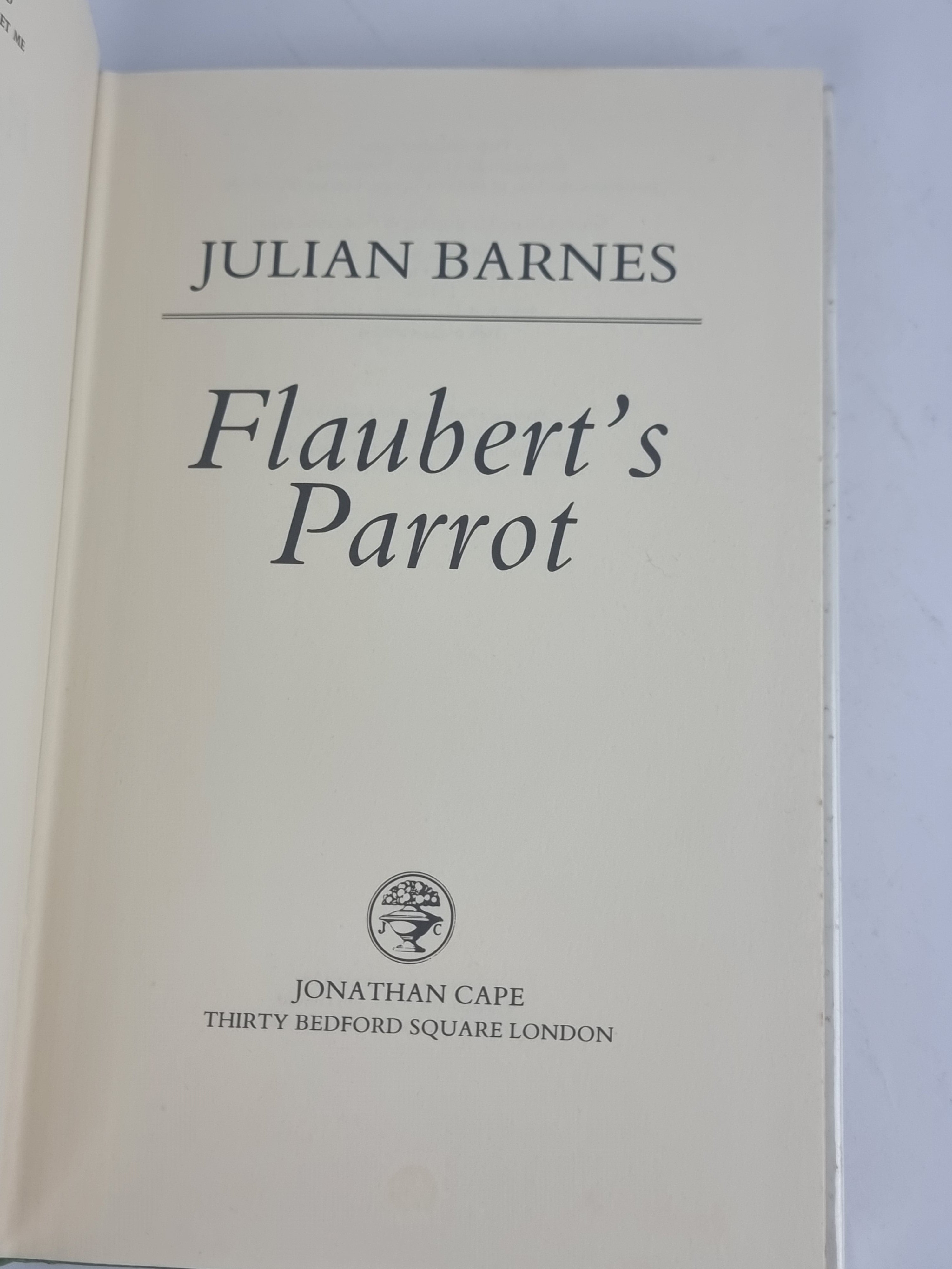 Flaubert's Parrot, Julian Barnes — 1st Edition