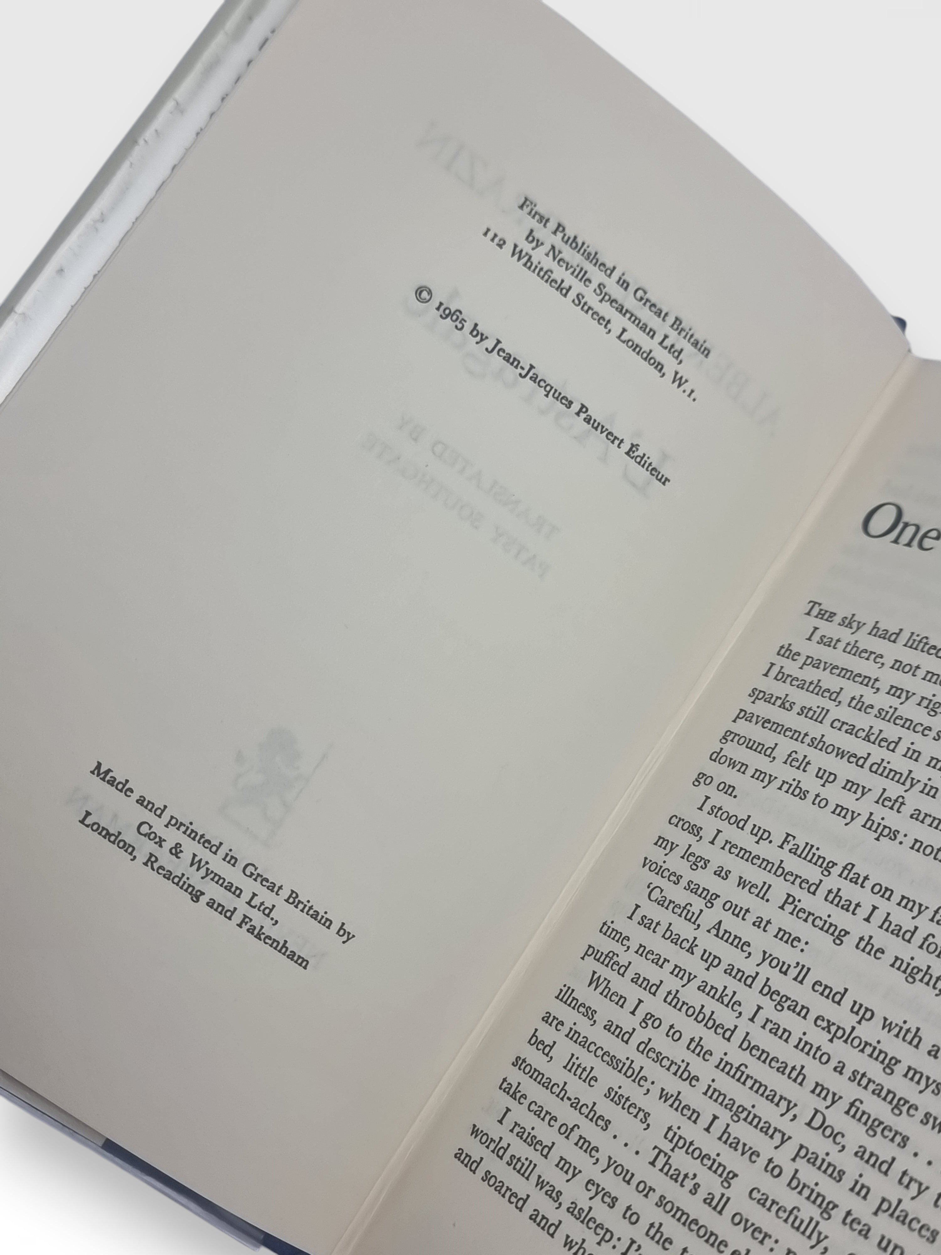 L'Astragale, Albertine Sarrazin — 1st English Edition