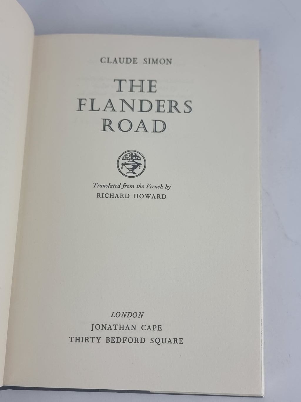 The Flanders Road, Claude Simon — 1st UK Edition