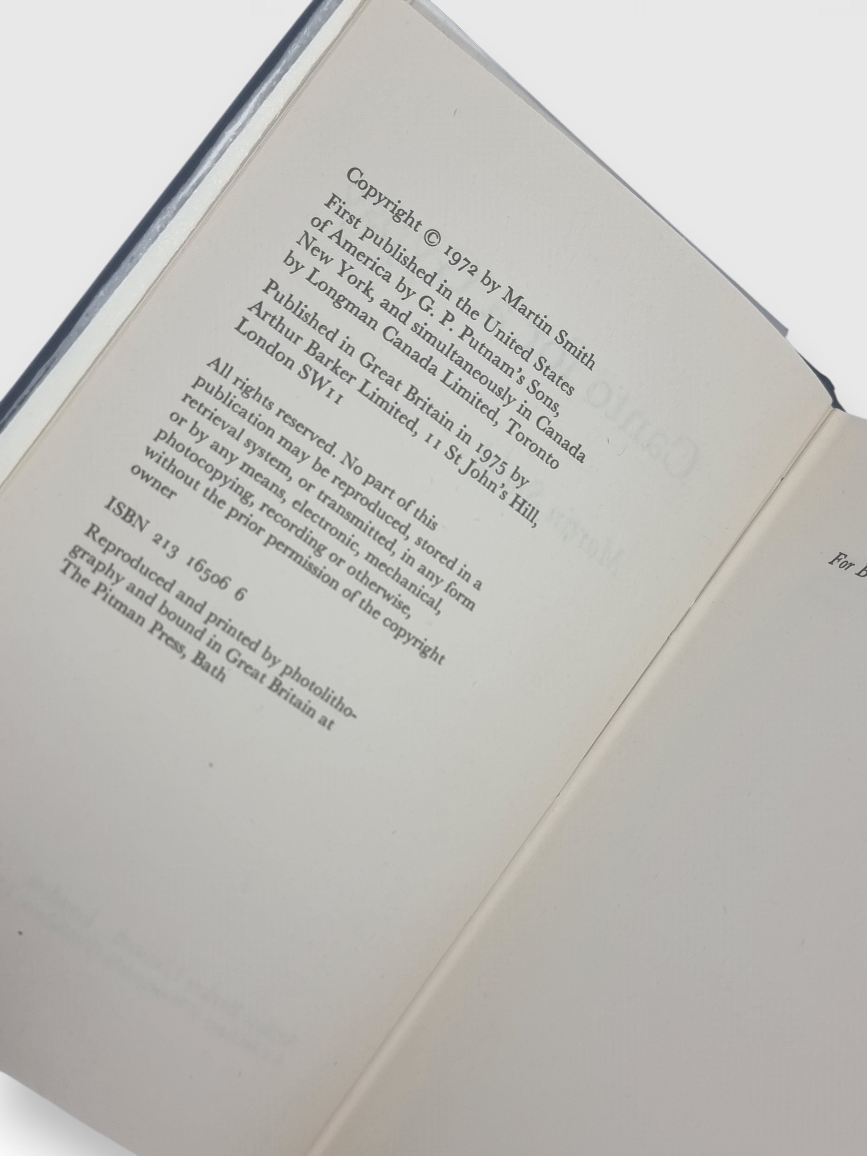 Canto for a Gypsy, Martin Smith — 1st Edition
