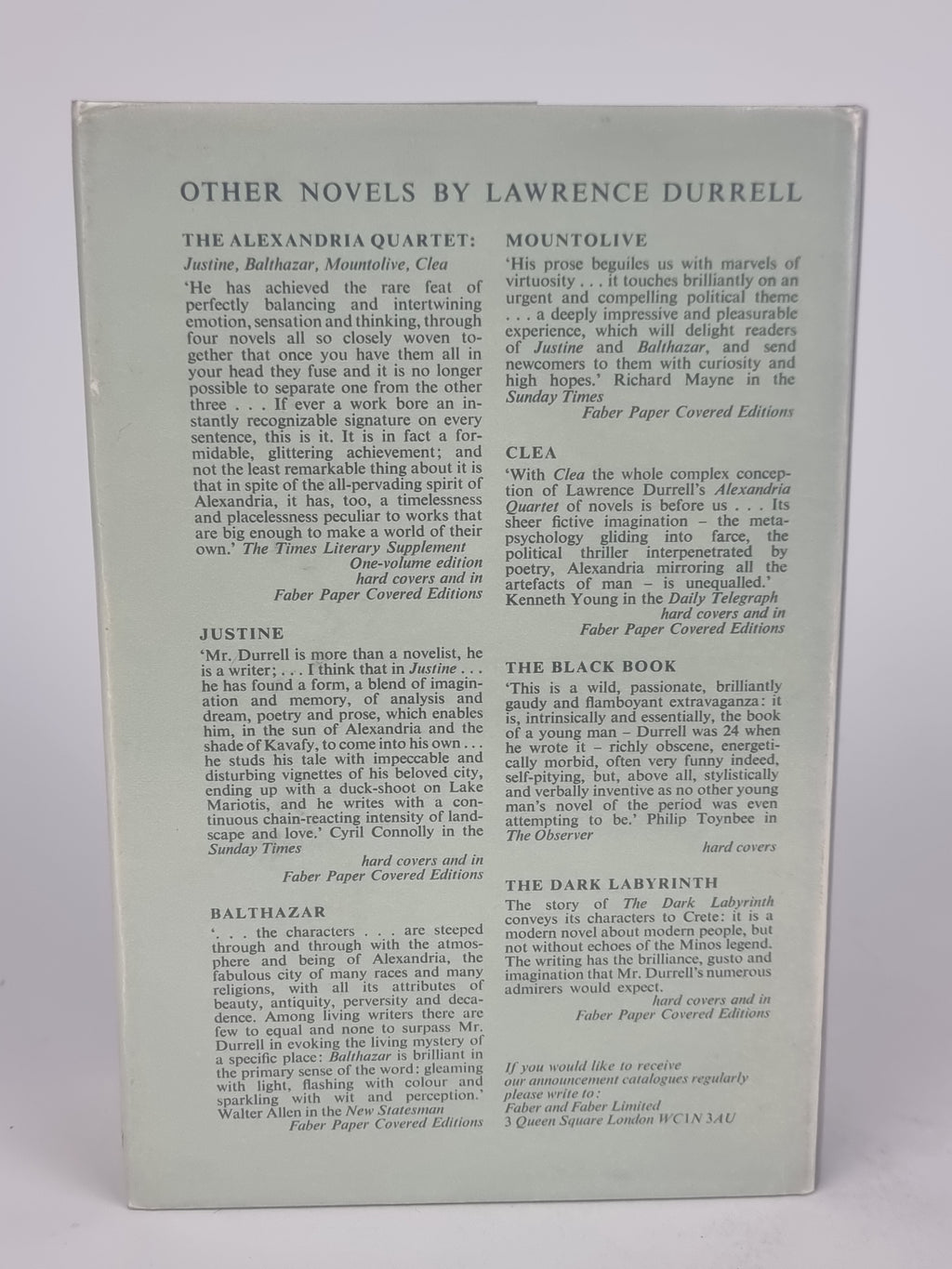 The Revolt of Aphrodite, Lawrence Durrell — 1st Edition