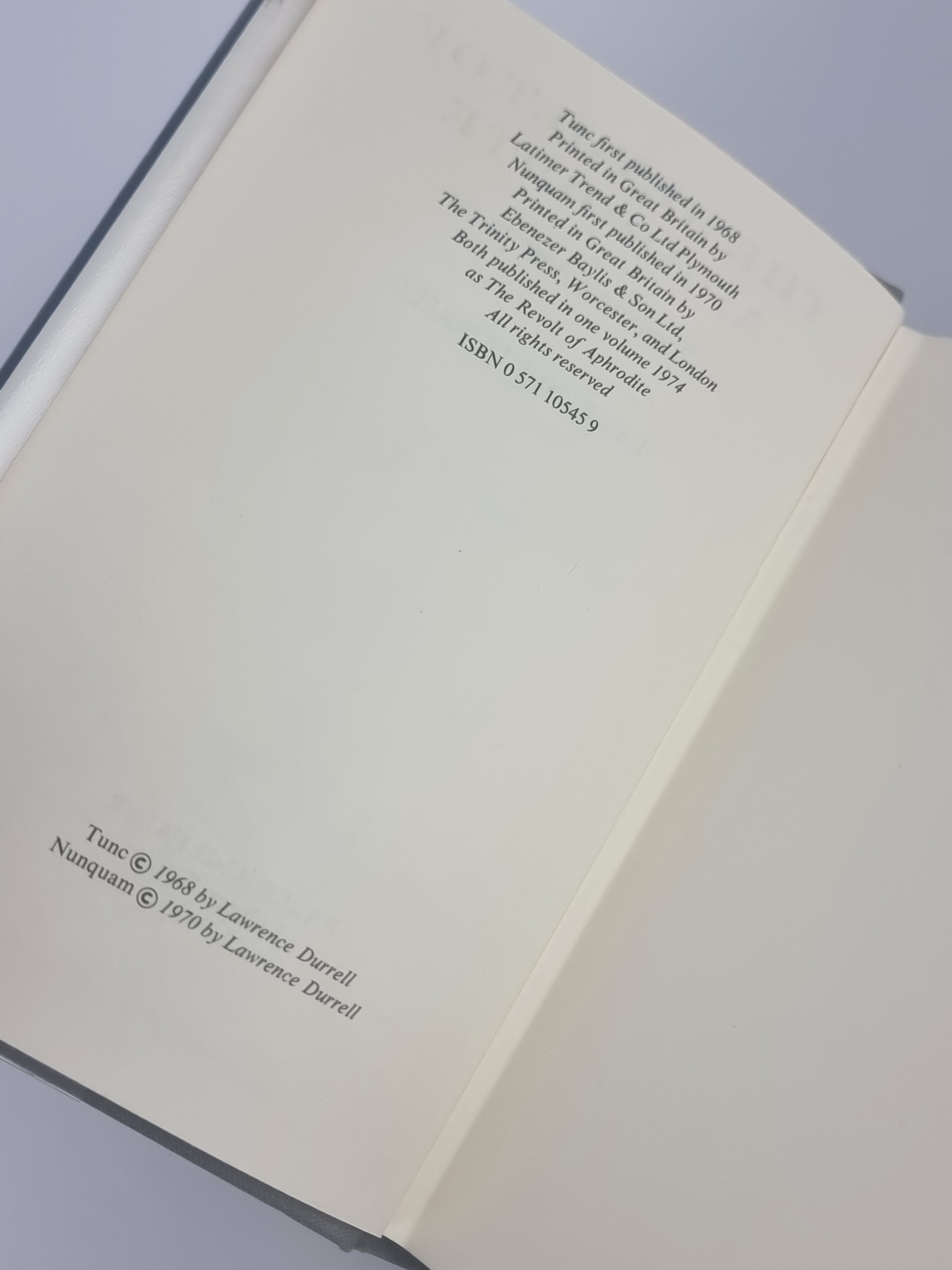 The Revolt of Aphrodite, Lawrence Durrell — 1st Edition