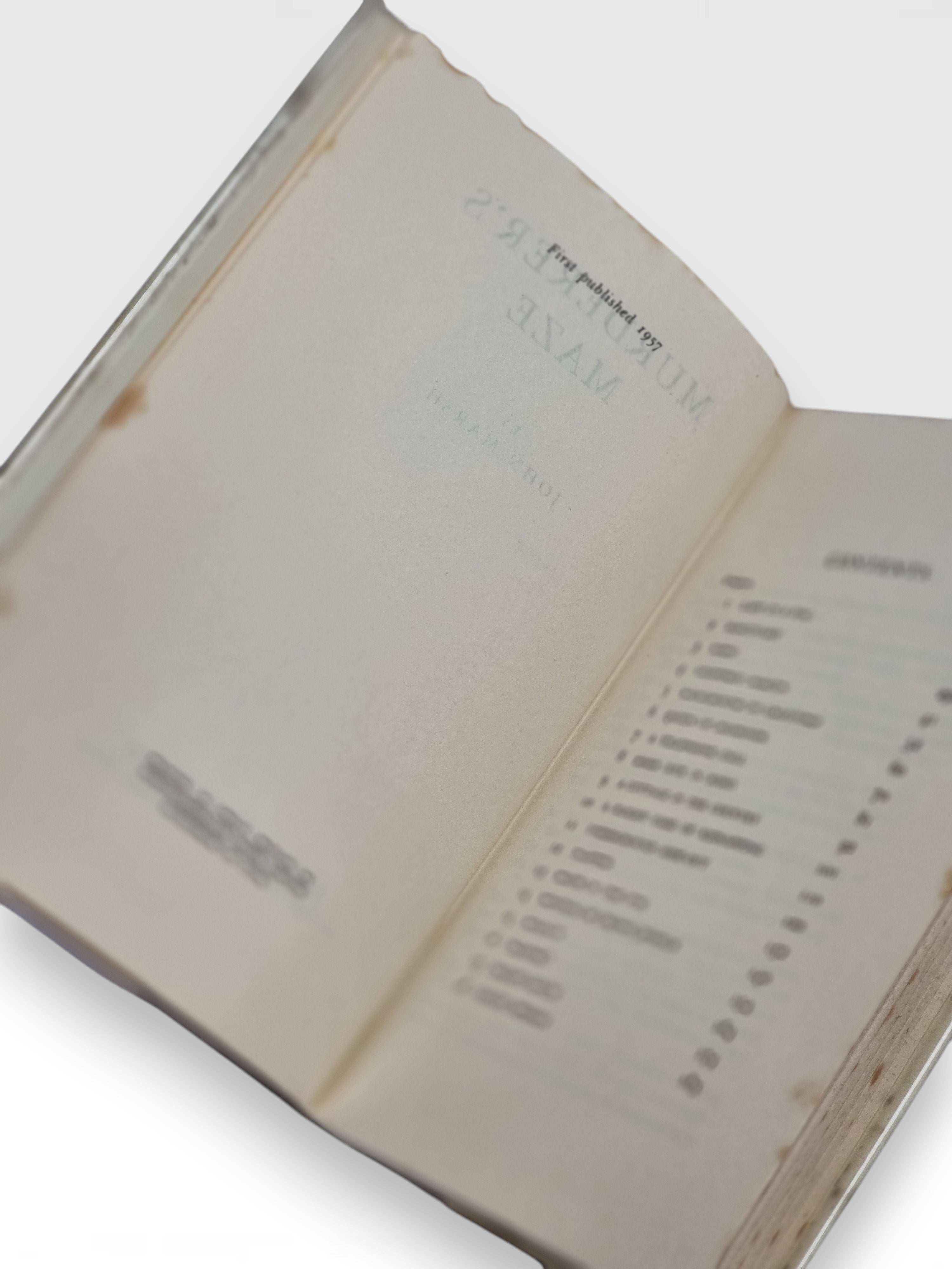 Murderer's Maze, John Marsh — 1st Edition