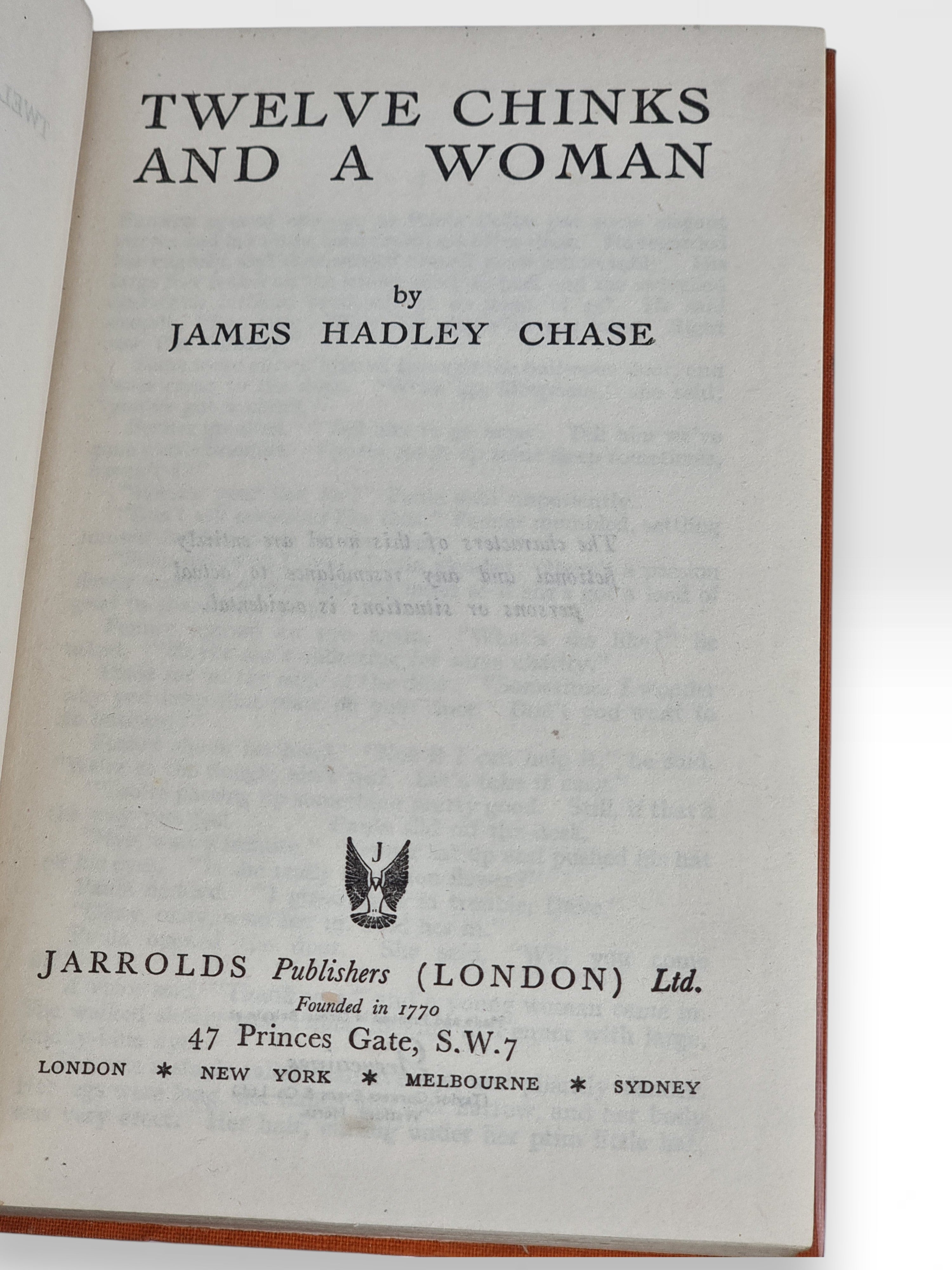 Twelve Chinks and a Woman, James Hadley Chase — 1st Edition