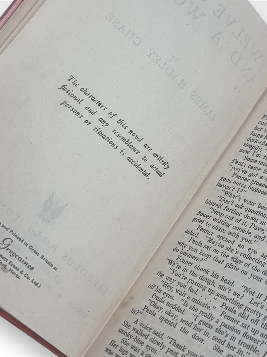 Twelve Chinks and a Woman, James Hadley Chase — 1st Edition