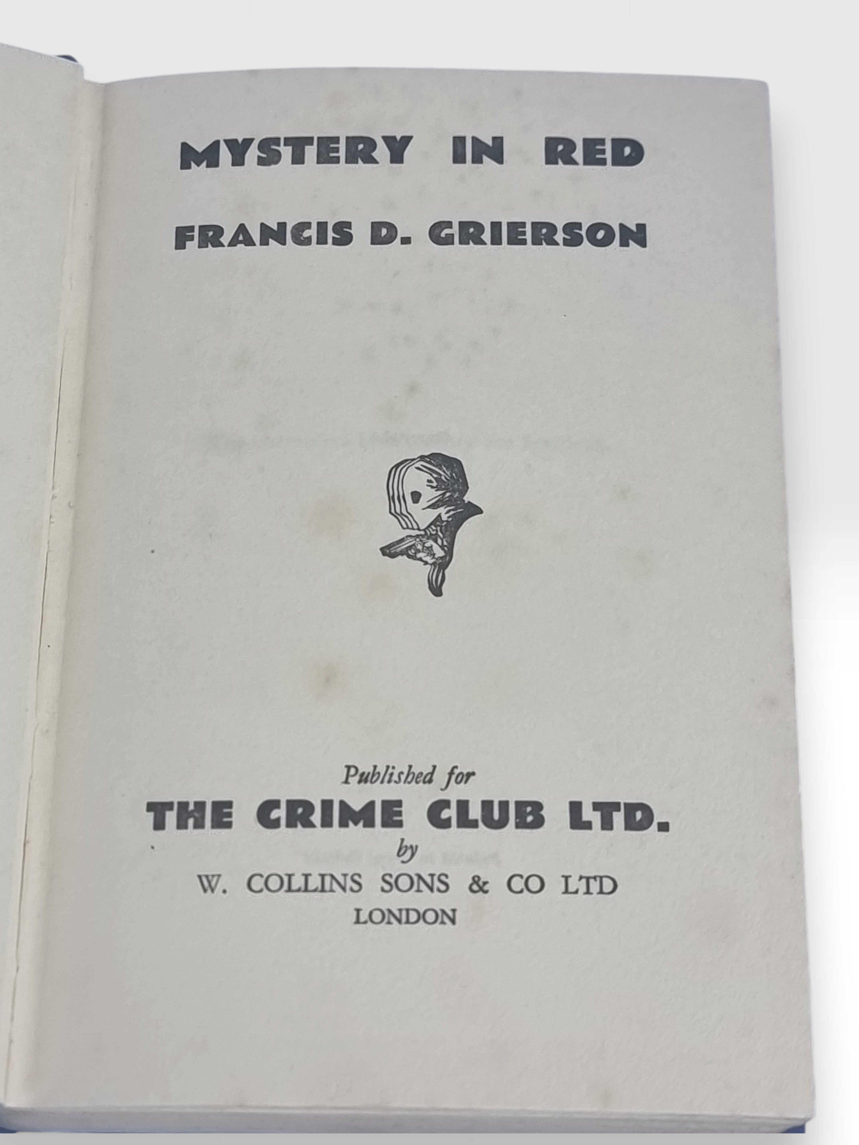 Mystery in Red, Francis D. Grierson — 1st Edition