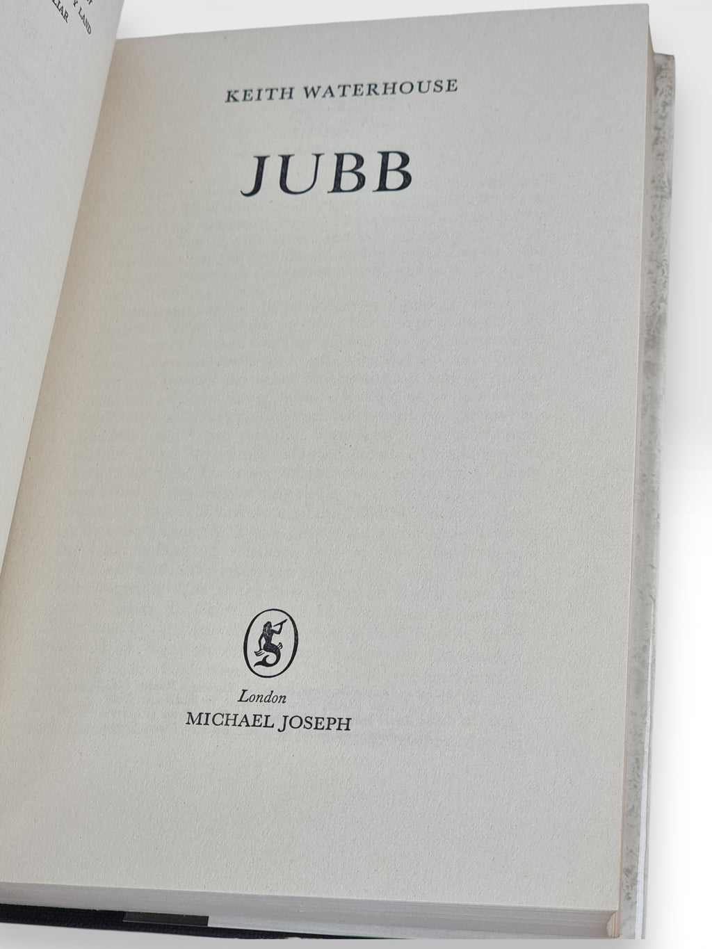 Jubb, Keith Waterhouse — 1st Edition