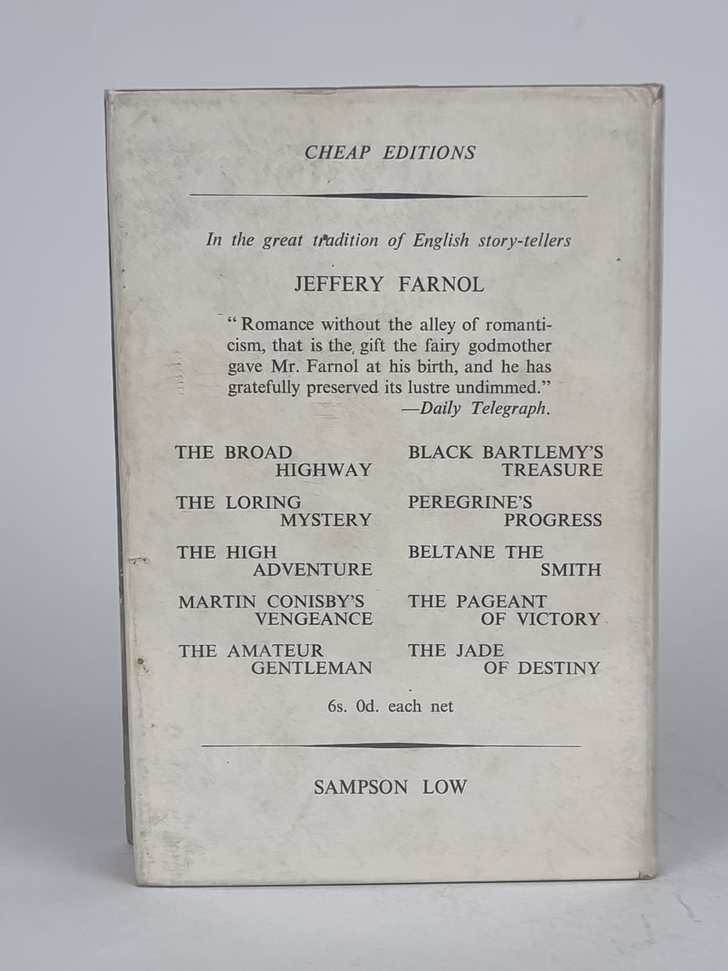 The Fool Beloved, Jeffery Farnol — 1st Edition