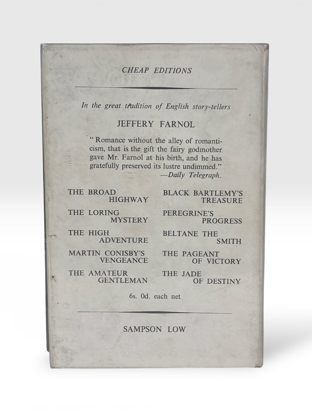 The Fool Beloved, Jeffery Farnol — 1st Edition