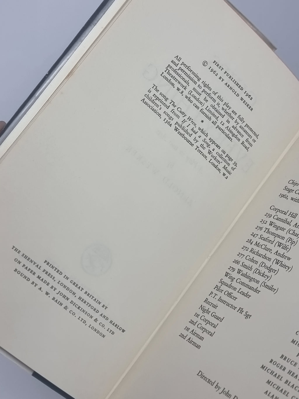 Chips With Everything, Arnold Wesker — 1st Edition