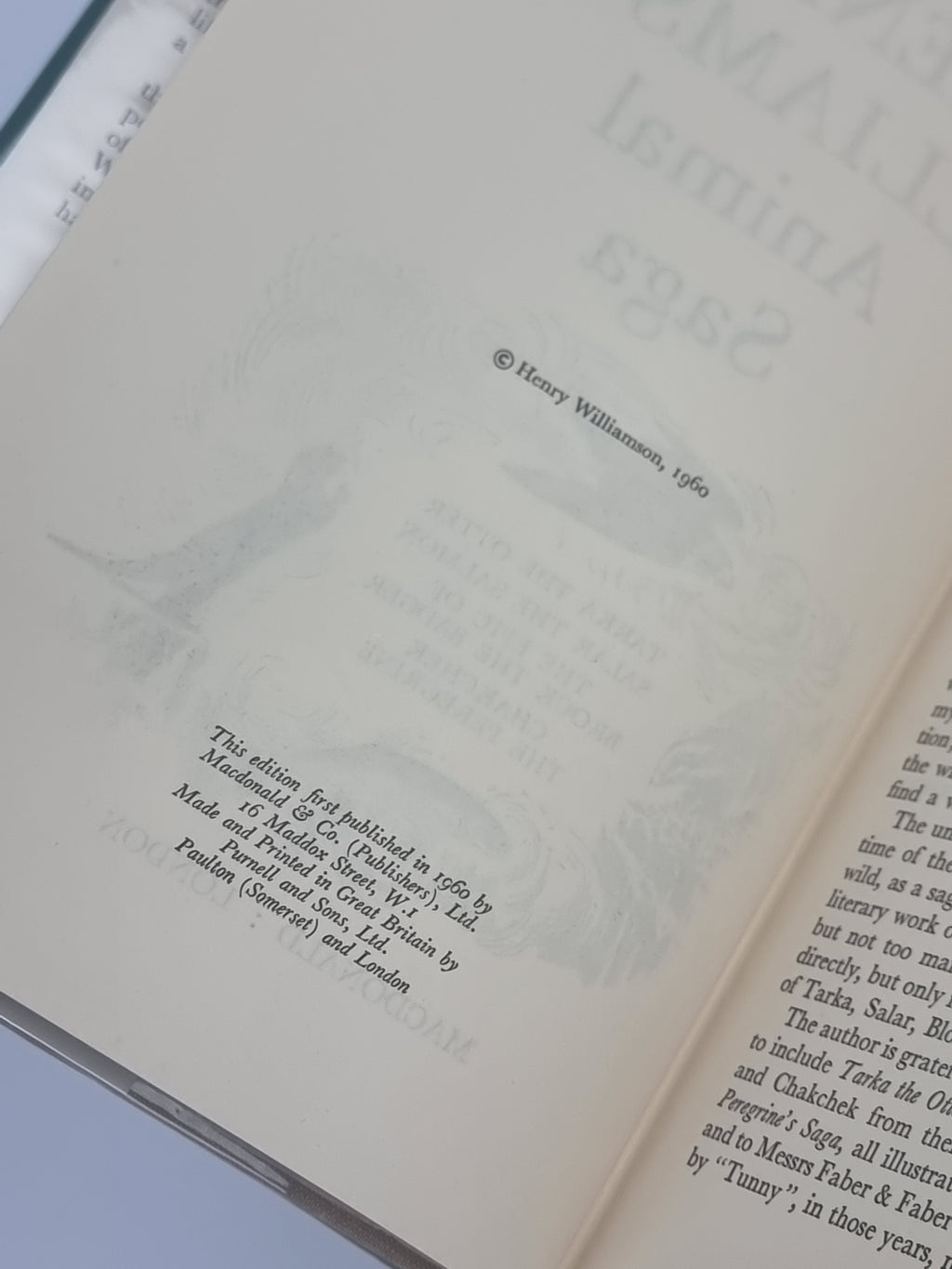 The Henry Williamson Animal Saga — 1st Edition