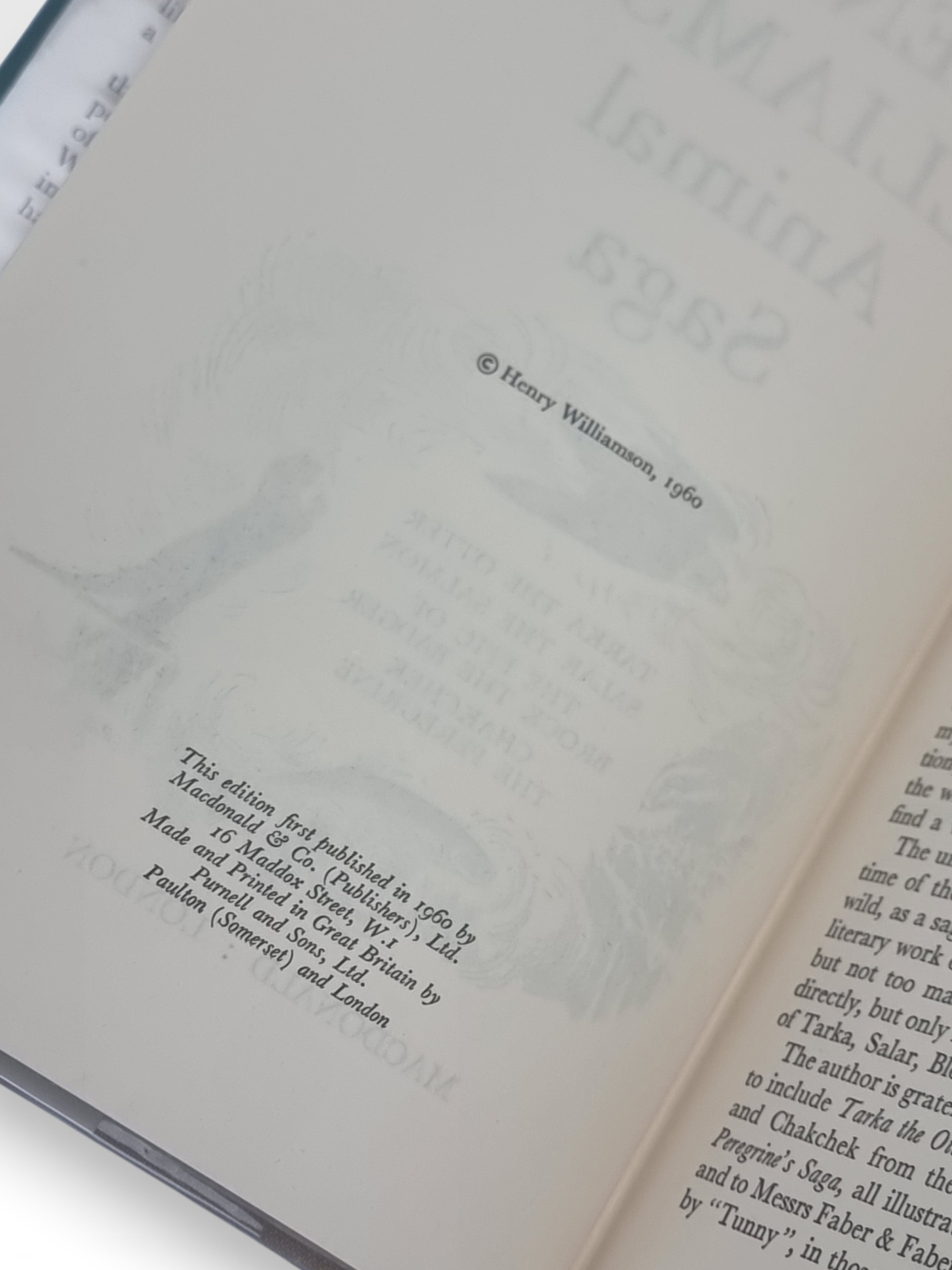 The Henry Williamson Animal Saga — 1st Edition