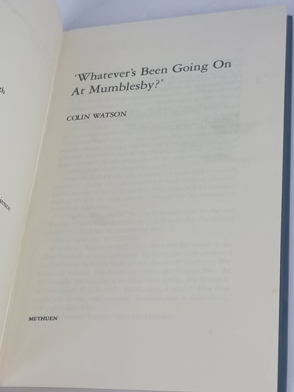 Whatever's Been Going On At Mumblesby? Colin Watson — 1st Edition