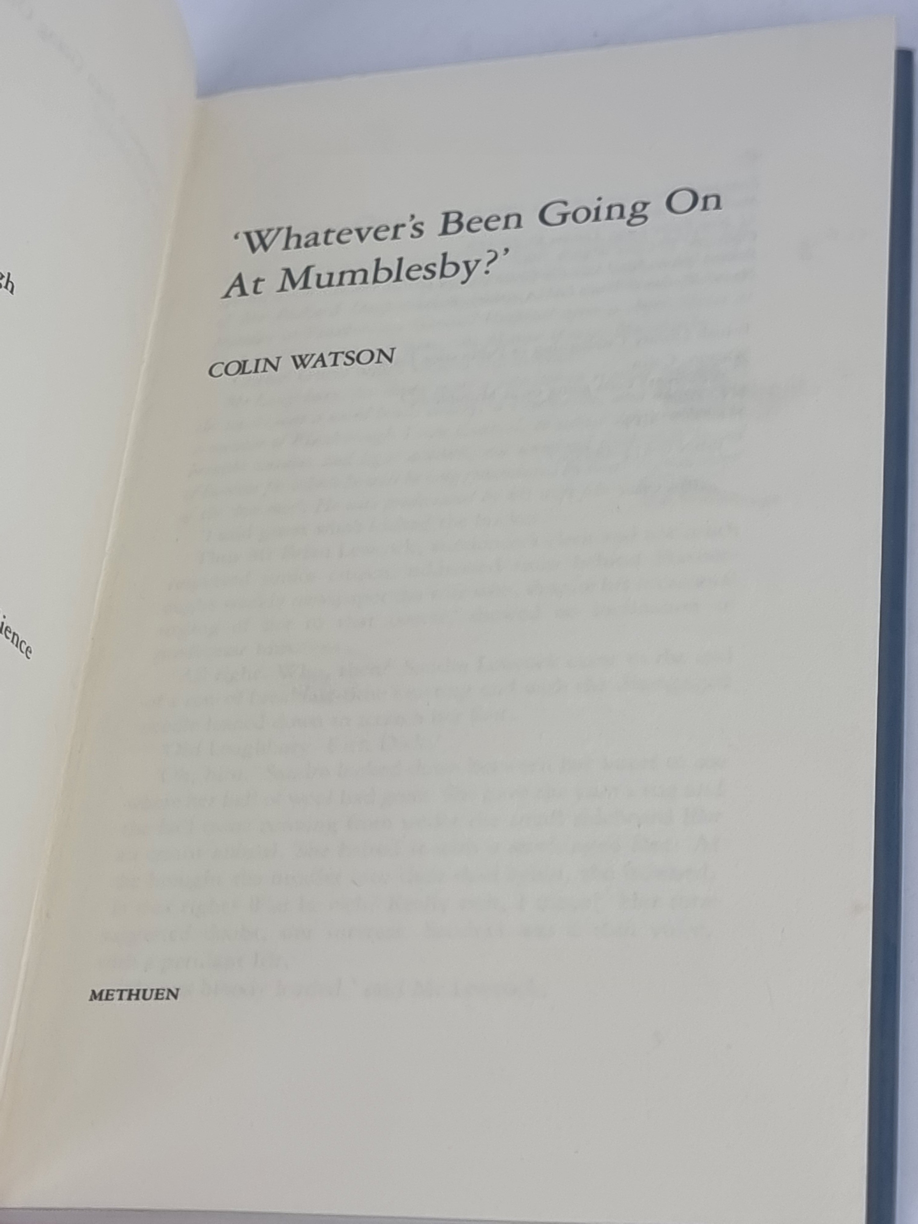 Whatever's Been Going On At Mumblesby? Colin Watson — 1st Edition