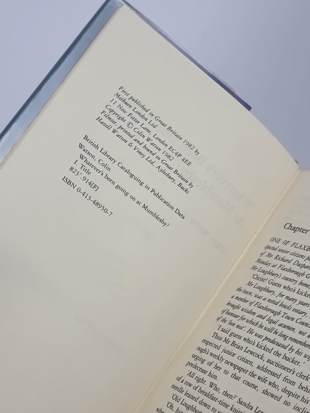 Whatever's Been Going On At Mumblesby? Colin Watson — 1st Edition