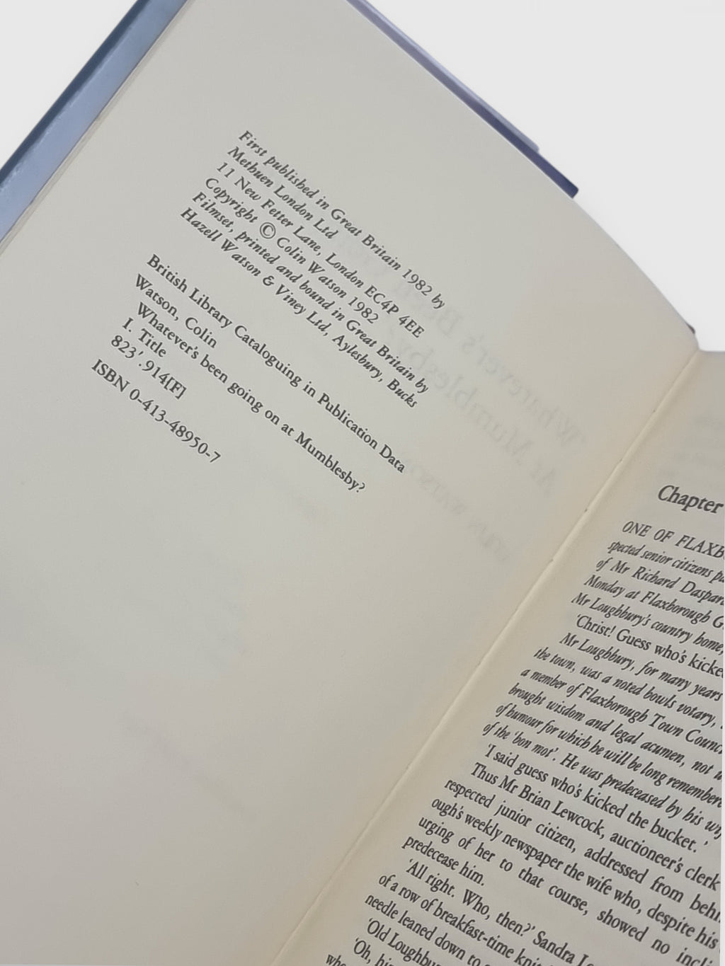 Whatever's Been Going On At Mumblesby? Colin Watson — 1st Edition