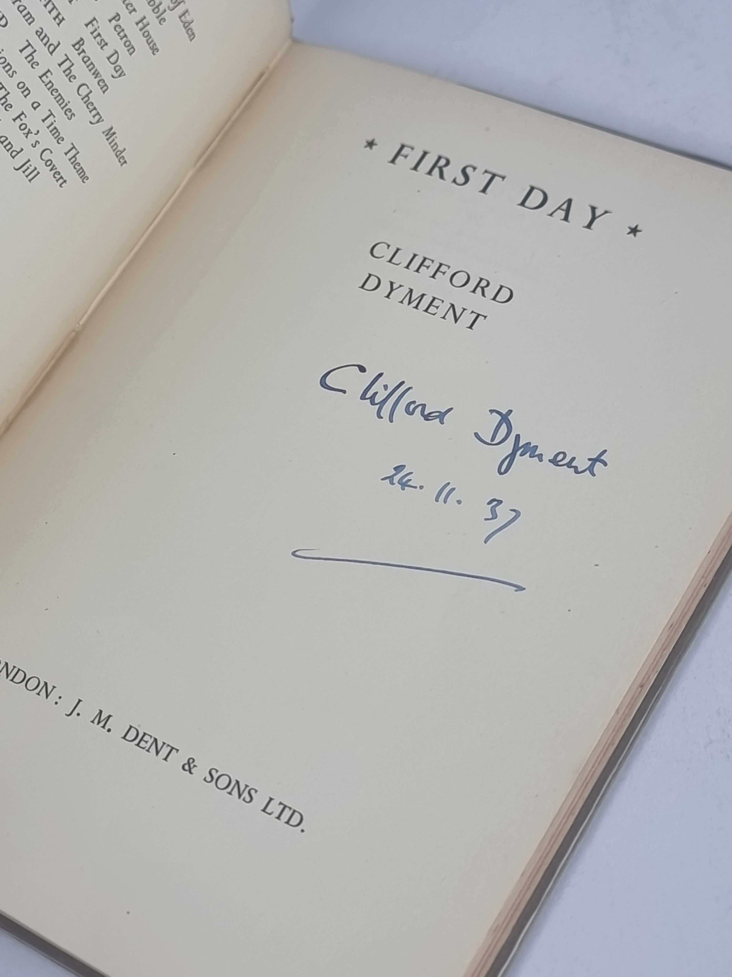 First Day, Clifford Dyment — 1st Edition, Signed