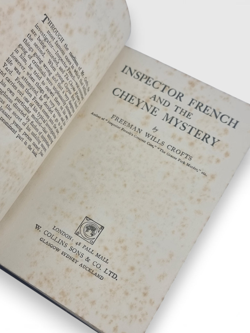 Inspector French and the Cheyne Mystery, Freeman Wills Crofts — 1st Edition