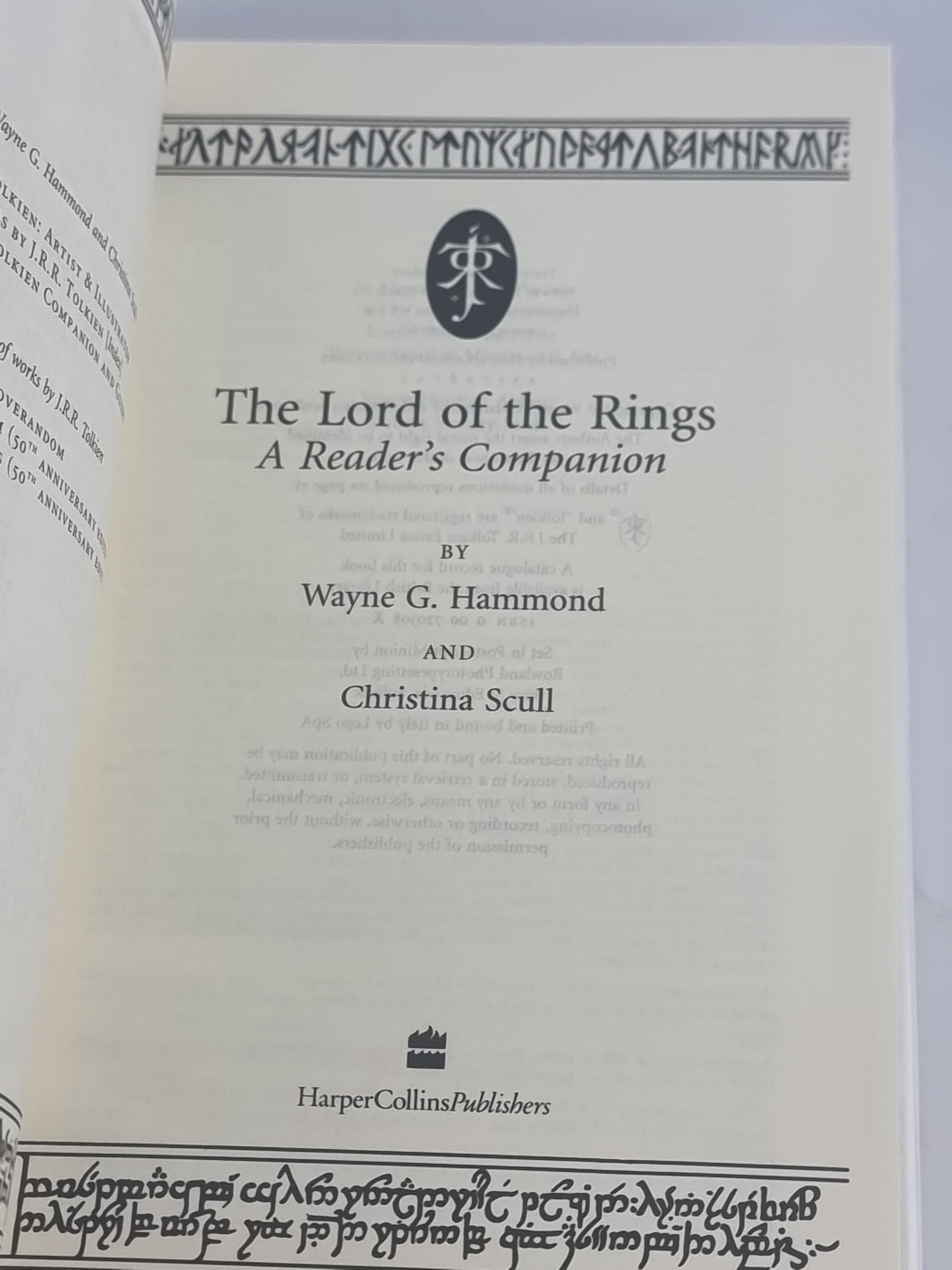 The Lord of the Rings: A Reader's Companion, Waynes G. Hammond & Christina Scull — 1st Edition