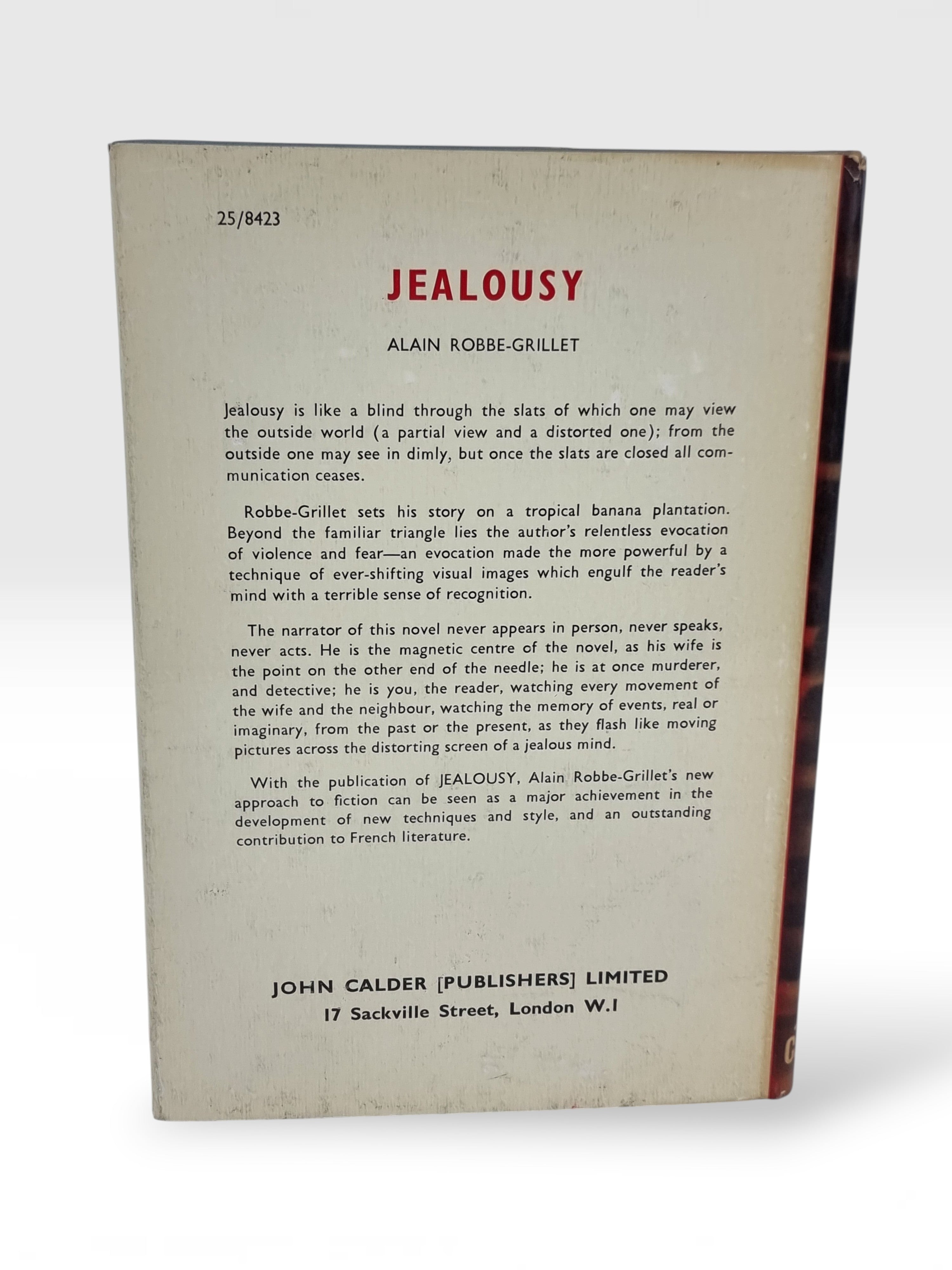 Jealousy, Alain Robbe-Grillet — 1st Edition