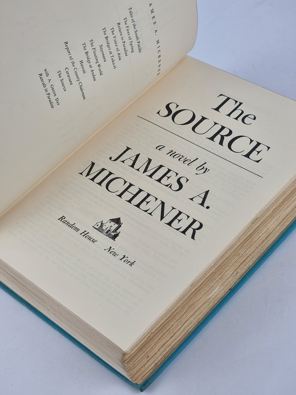 The Source, James A. Michener — 1st Edition