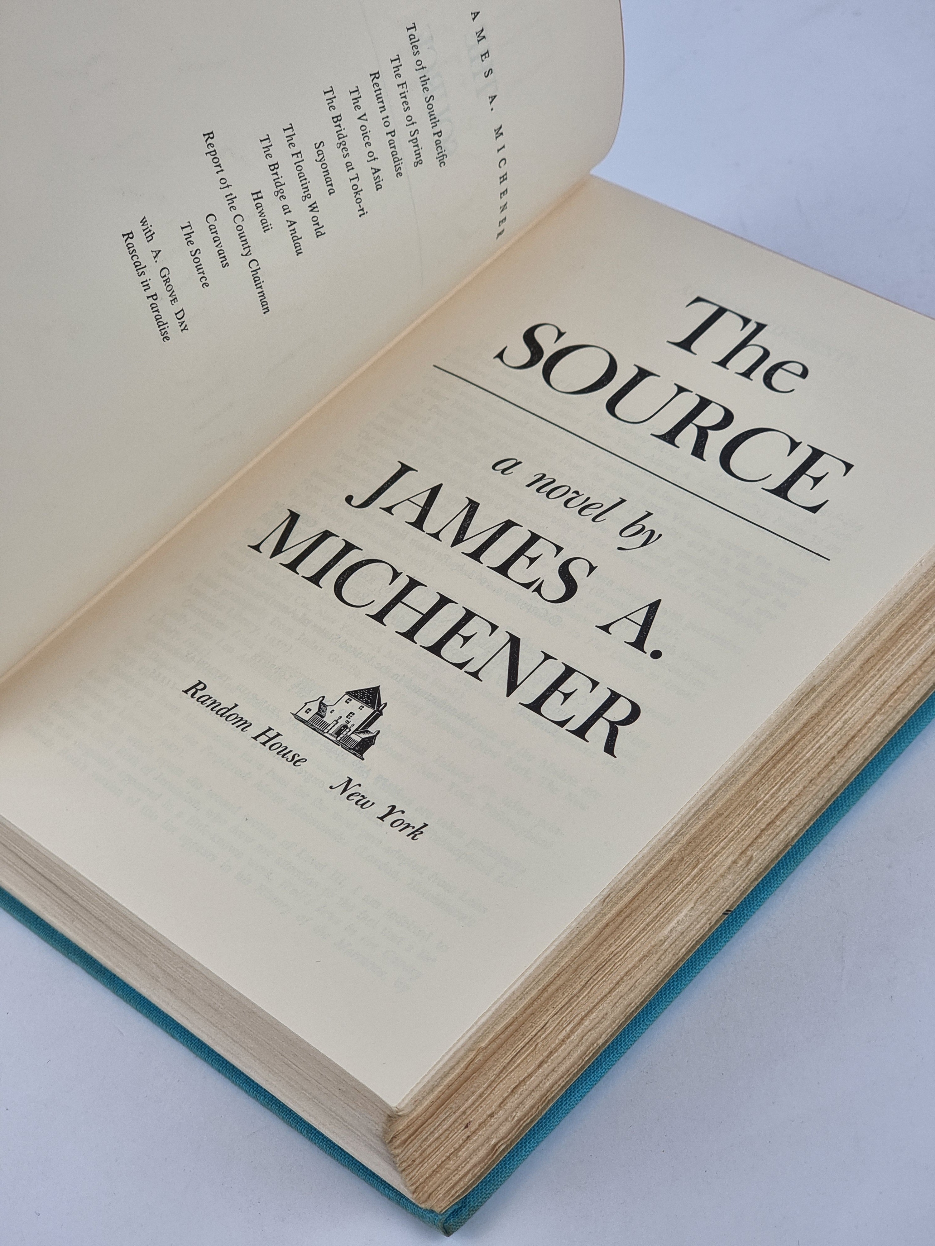 The Source, James A. Michener — 1st Edition