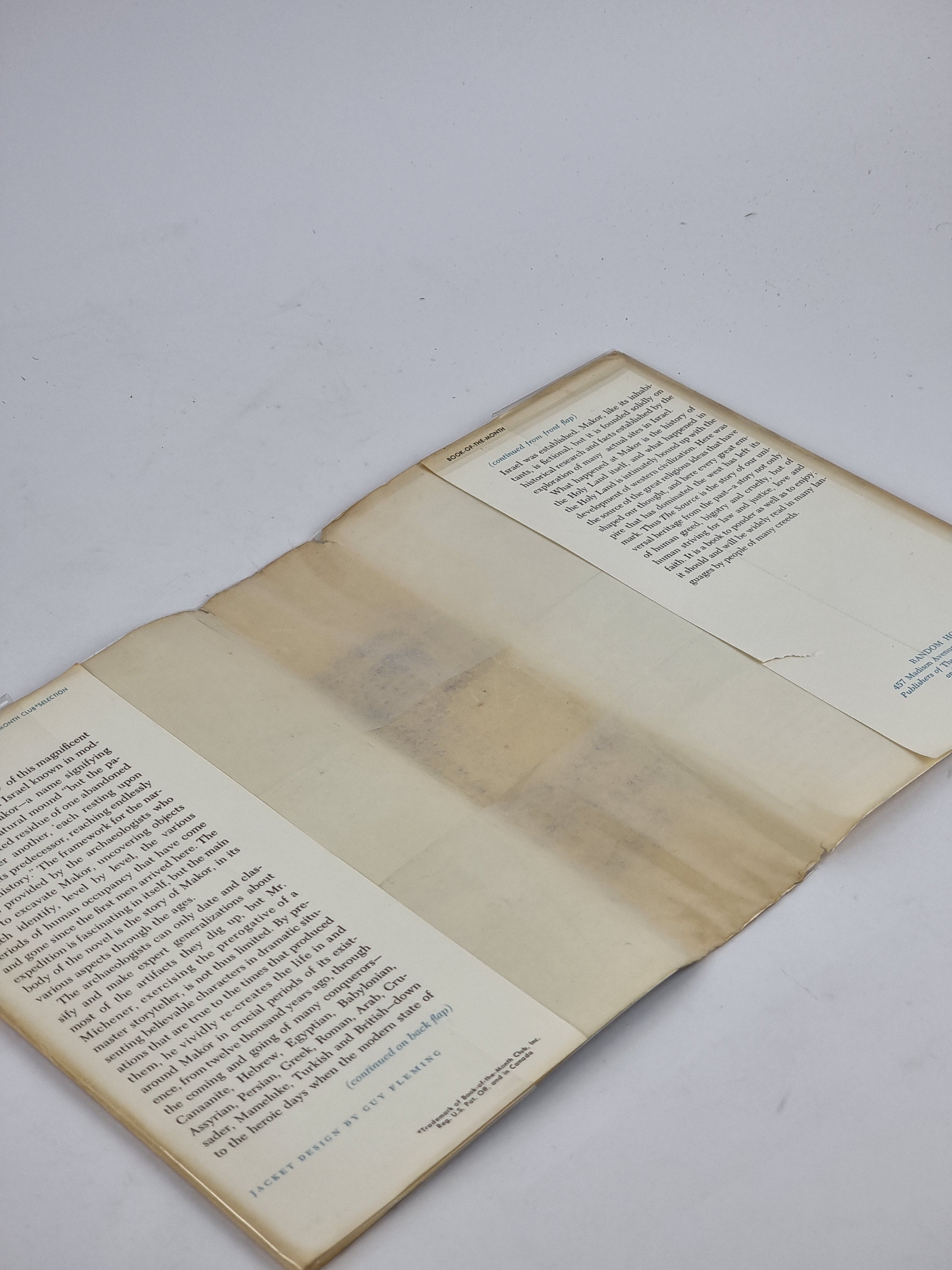 The Source, James A. Michener — 1st Edition