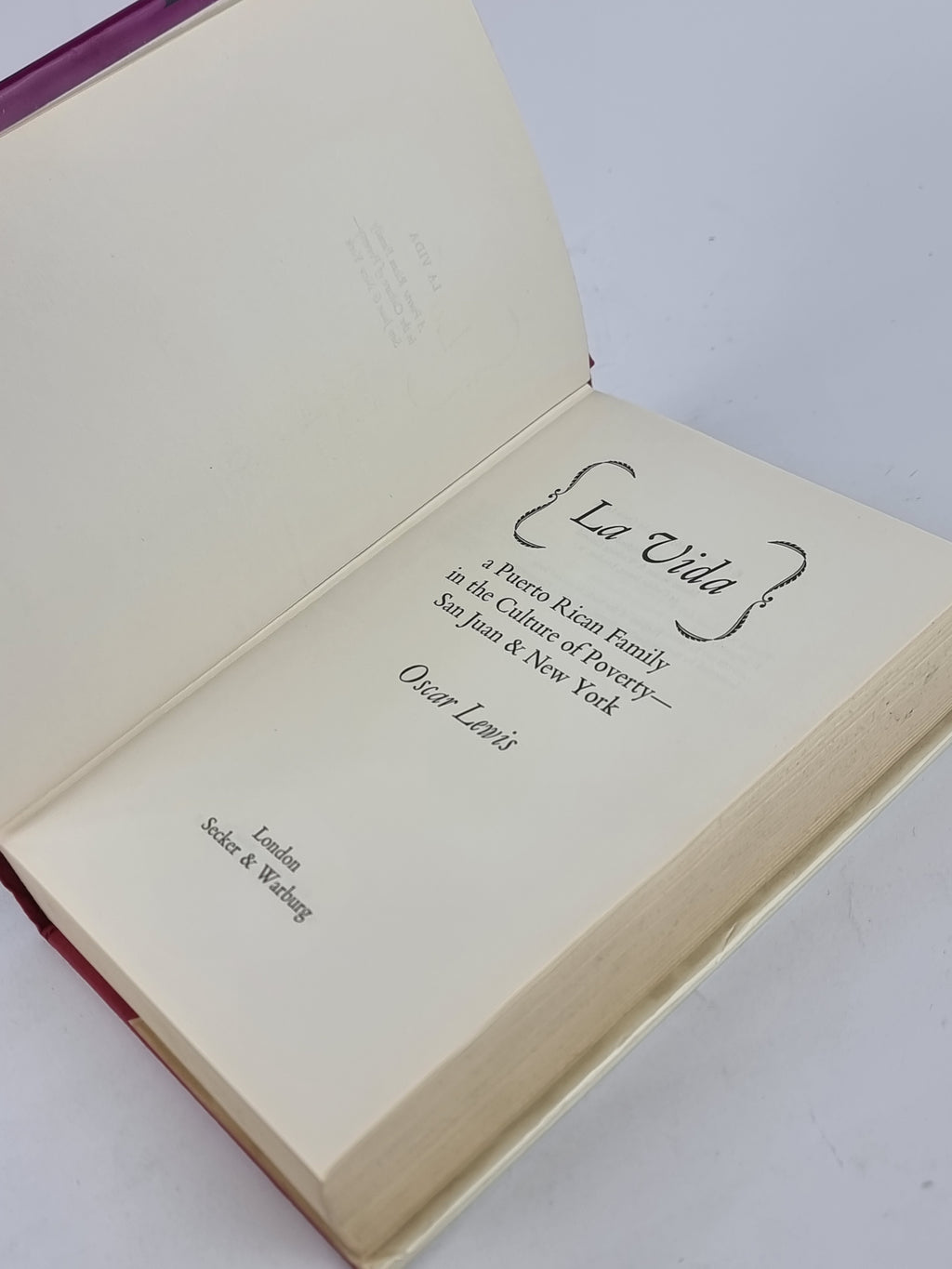 La Vida, Oscar Lewis — 1st Edition