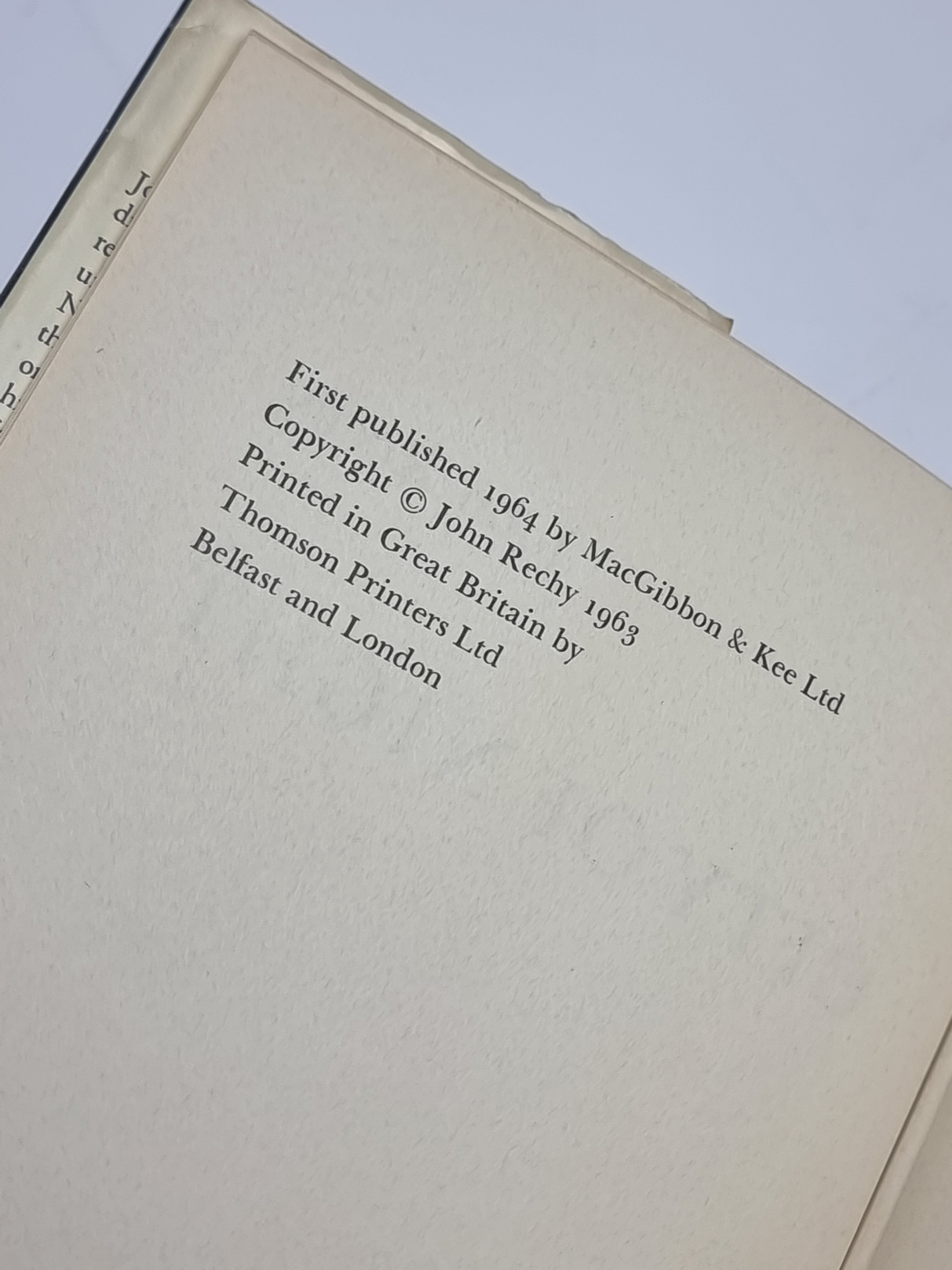 City of Night, John Rechy — 1st UK Edition