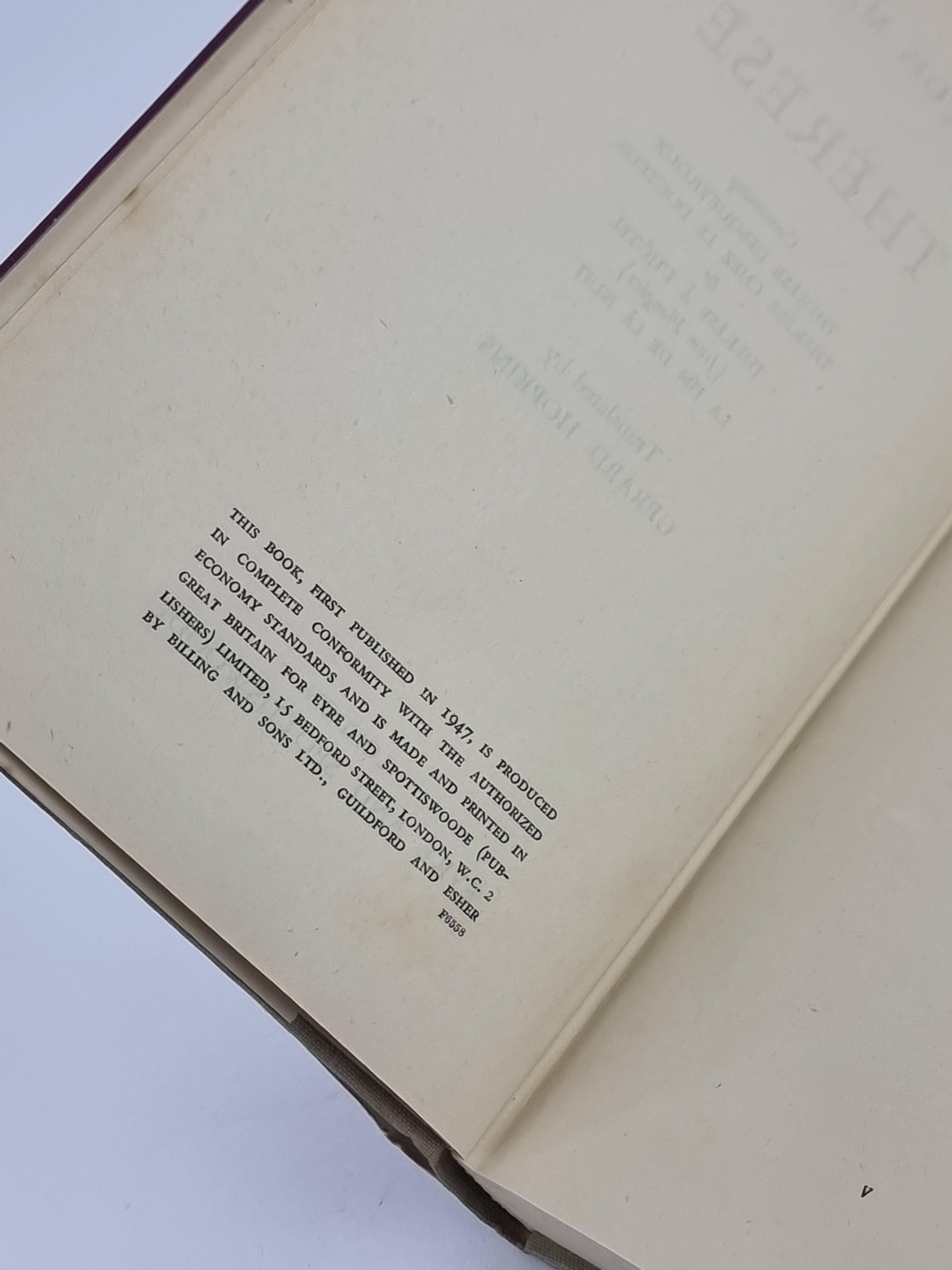 Thérèse, François Mauriac — 1st Edition