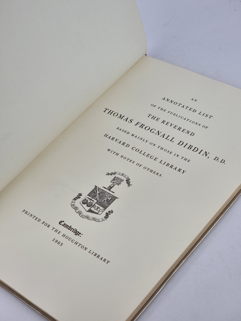 Publications of the Reverend Thomas Frognall Dibdin, D.D., William A. Jackson — 1st Edition
