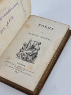 Poems, Samuel Rogers — 1st Collected Edition