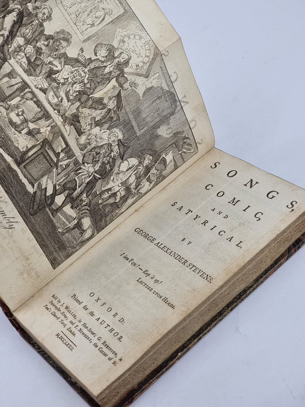 Songs, Comic, and Satyrical, George Alexander Stevens — 1st Edition