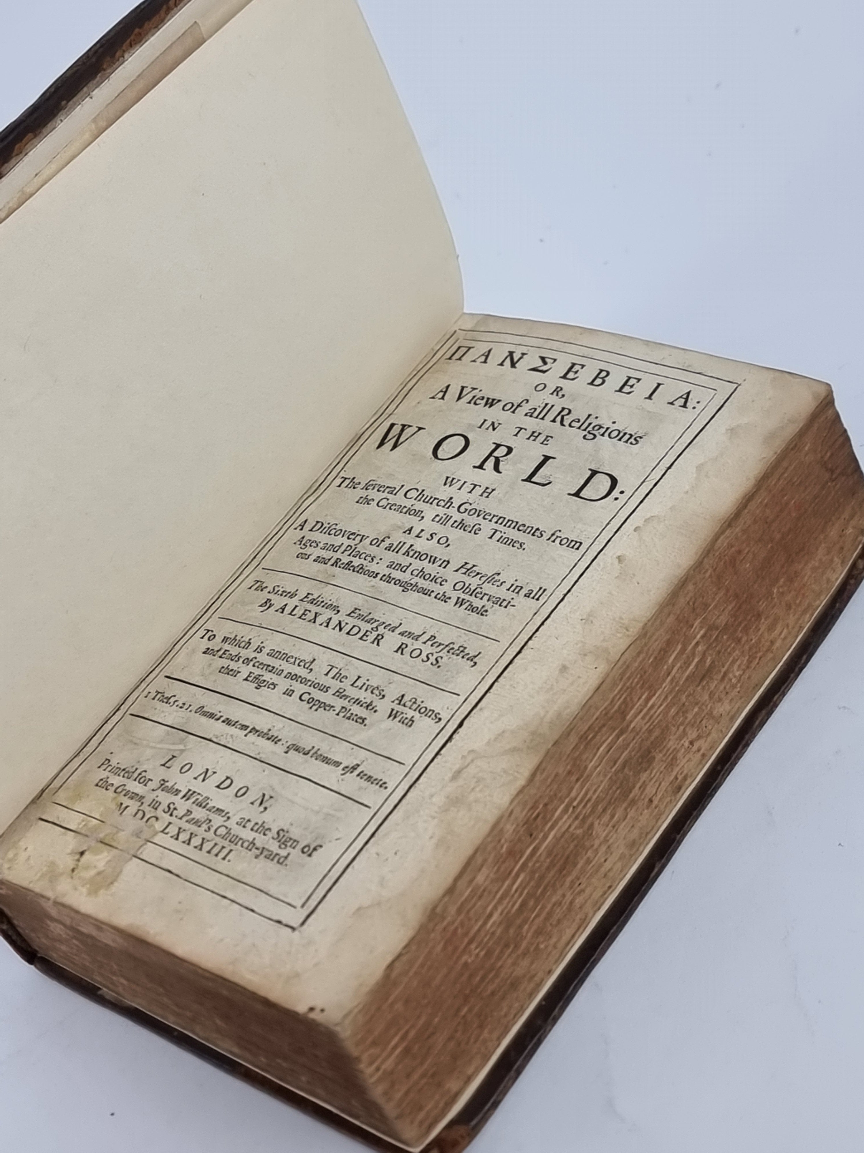 Pansebeia: or, A View of all Religions in the World, Alexander Ross — 6th Edition