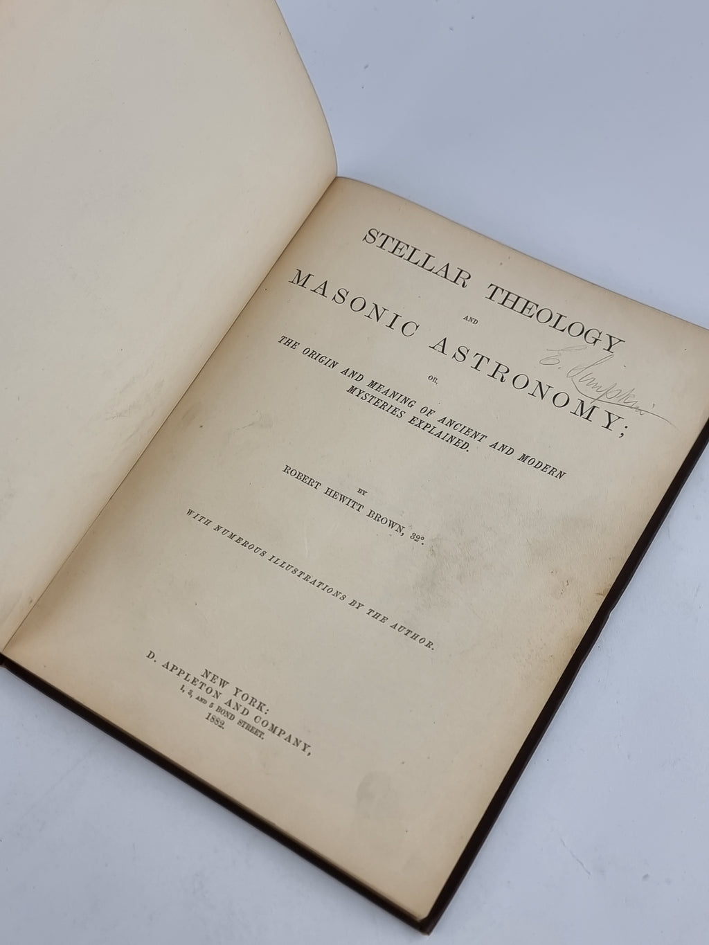 Stellar Theology and Masonic Astronomy, Robert Hewitt Brown — 1st Edition
