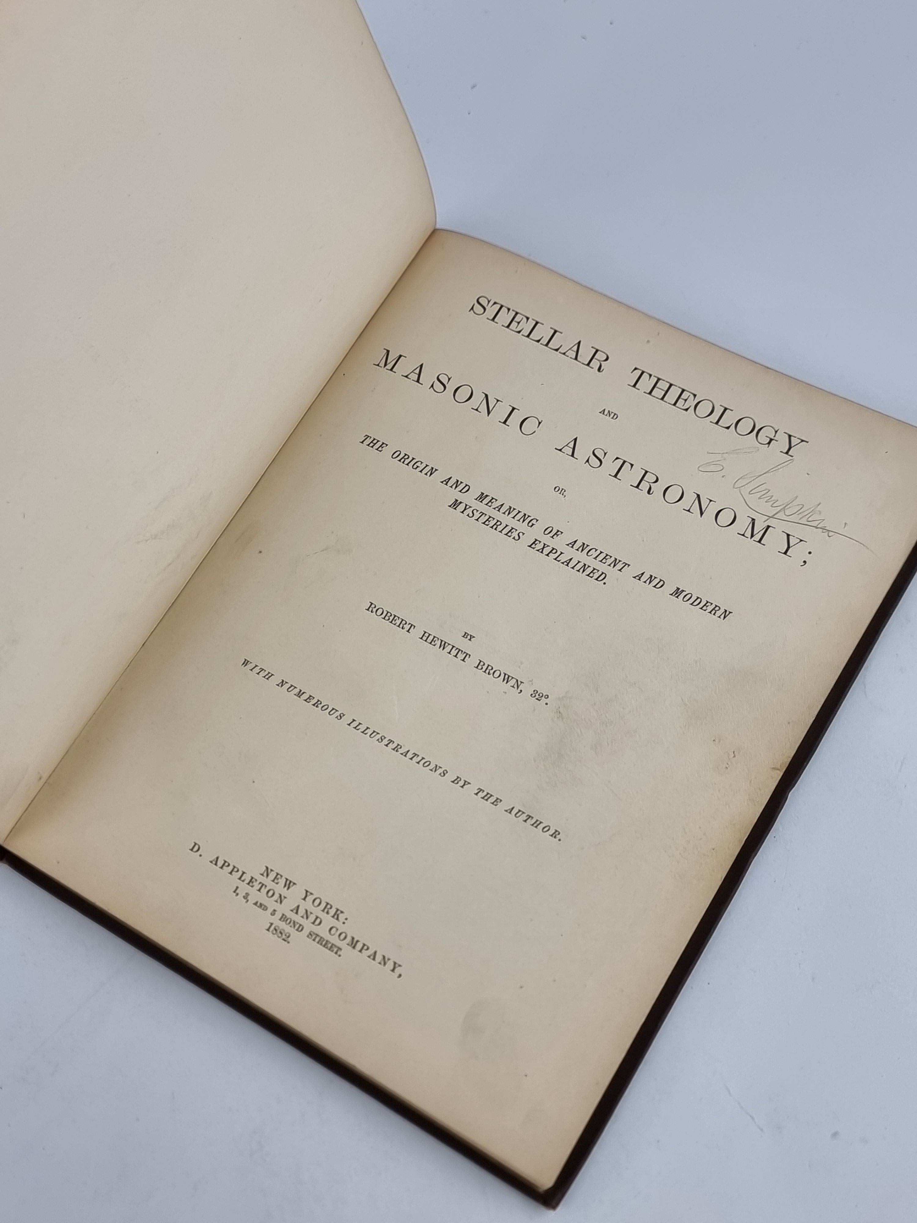 Stellar Theology and Masonic Astronomy, Robert Hewitt Brown — 1st Edition